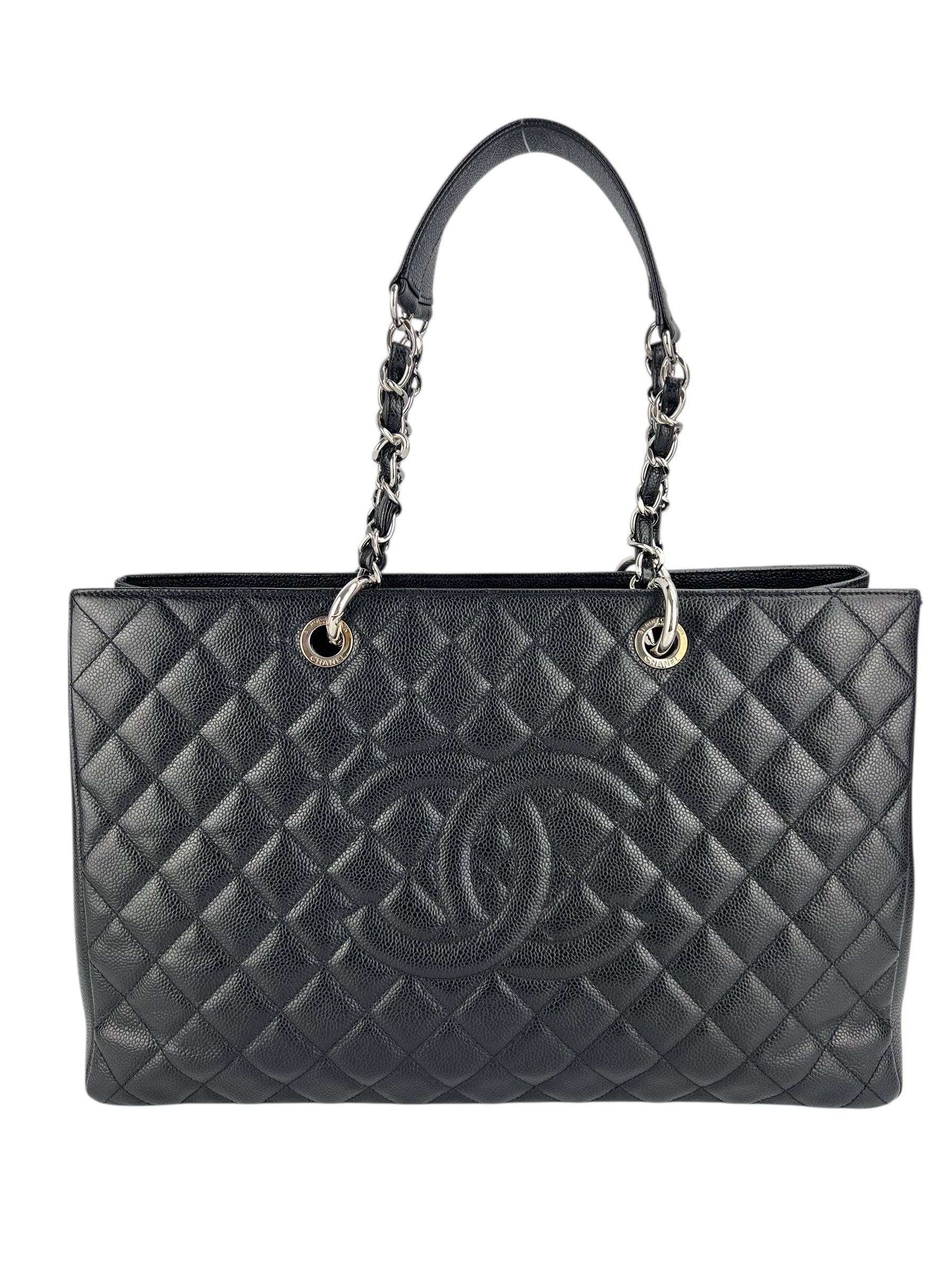 Chanel Black Caviar XL Grand Shopping Tote (FULL SET)