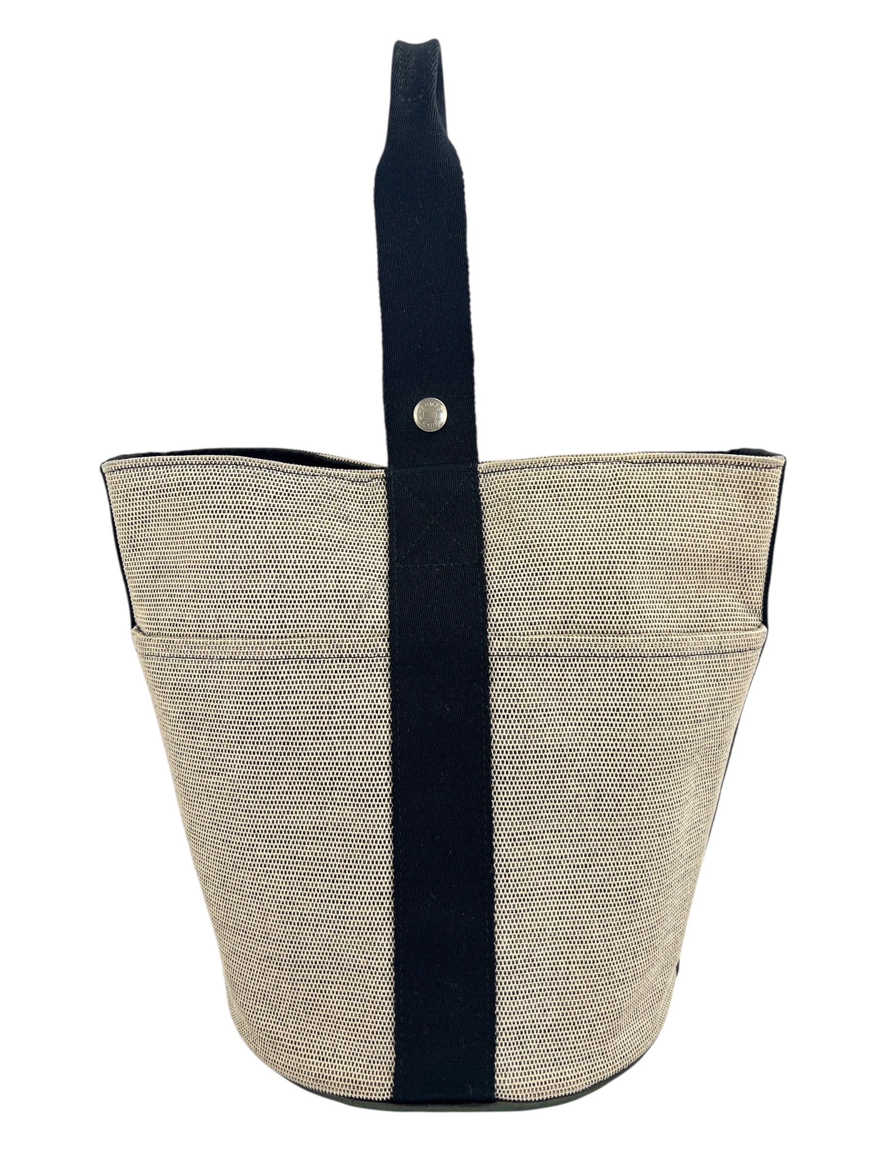 Hermes Toile Saxo Bucket Bag