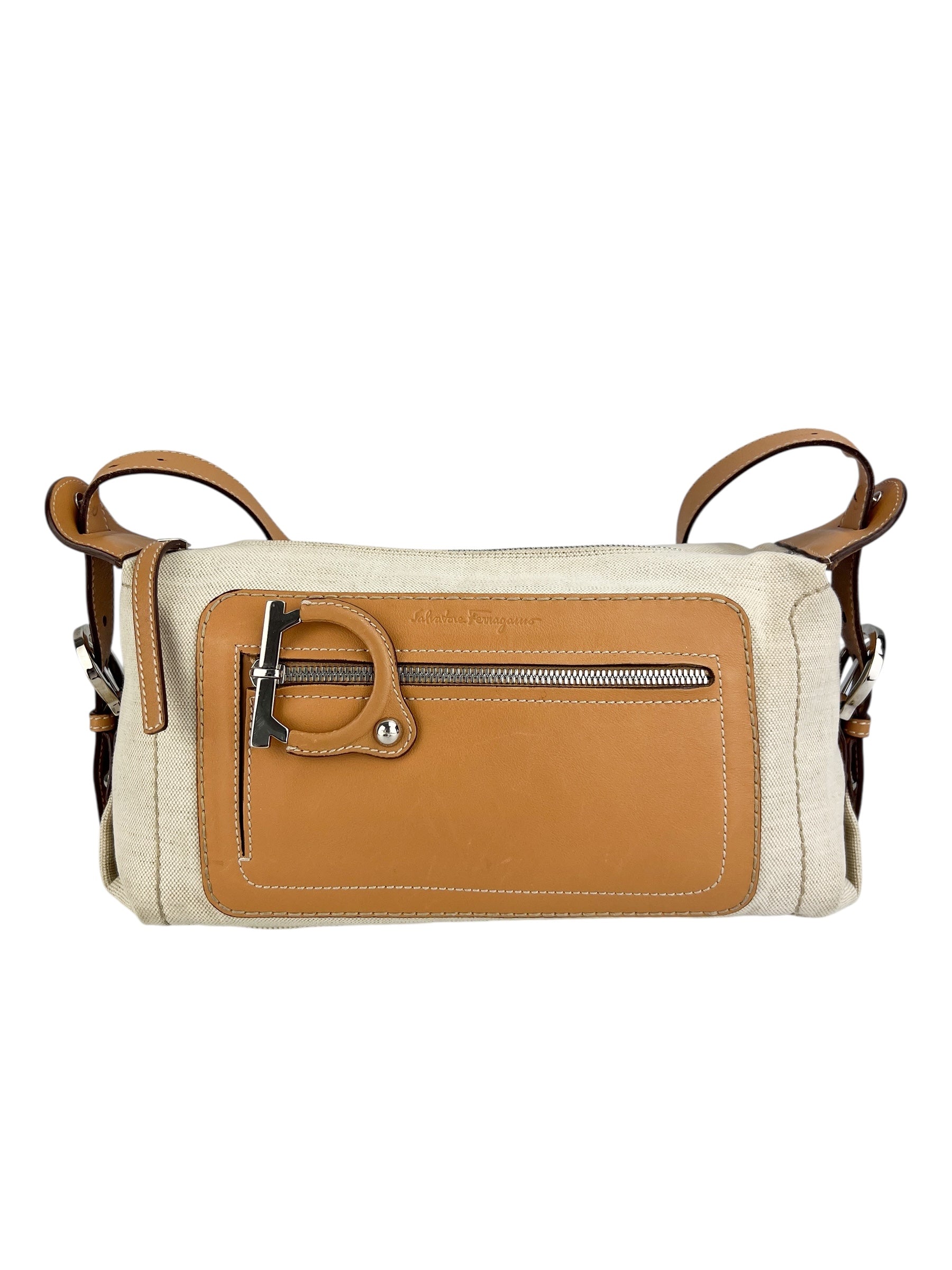Salvatore Ferragamo Canvas Shoulder Bag