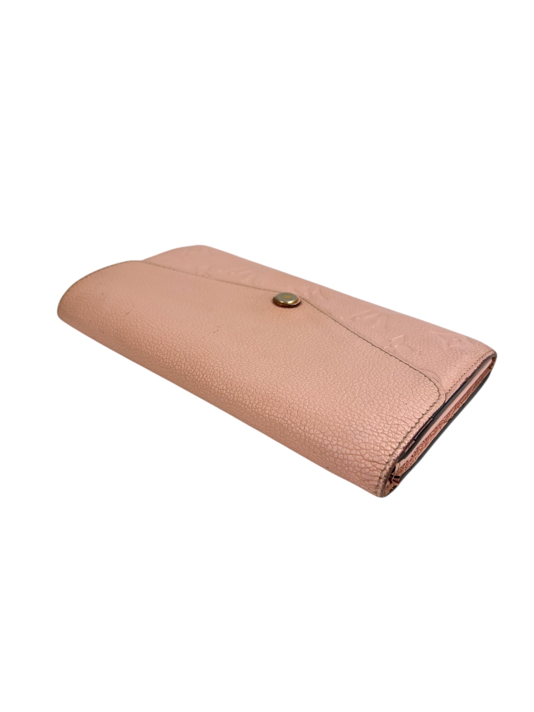 Louis Vuitton Pink Empreinte Sarah Wallet