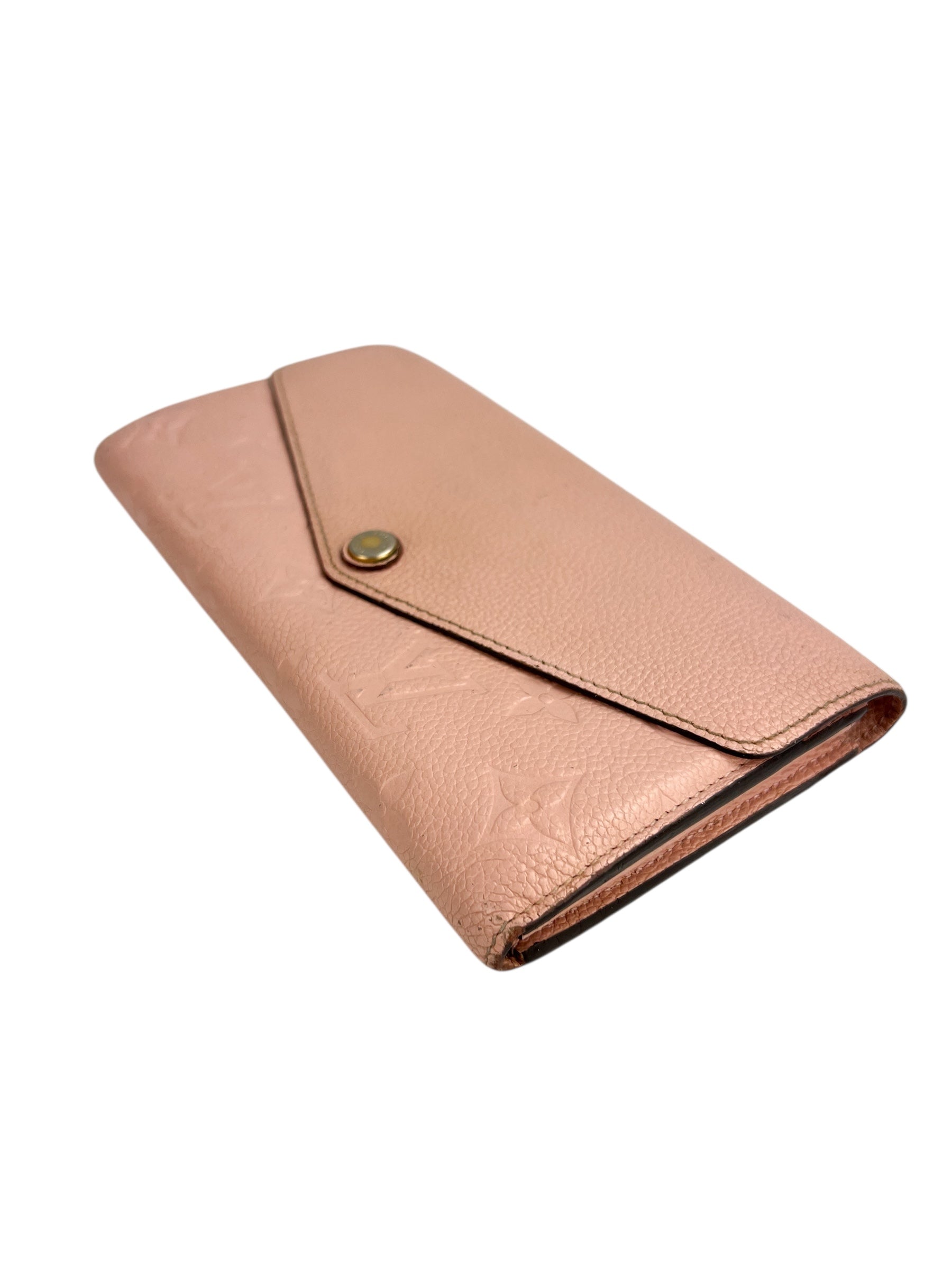 Louis Vuitton Pink Empreinte Sarah Wallet