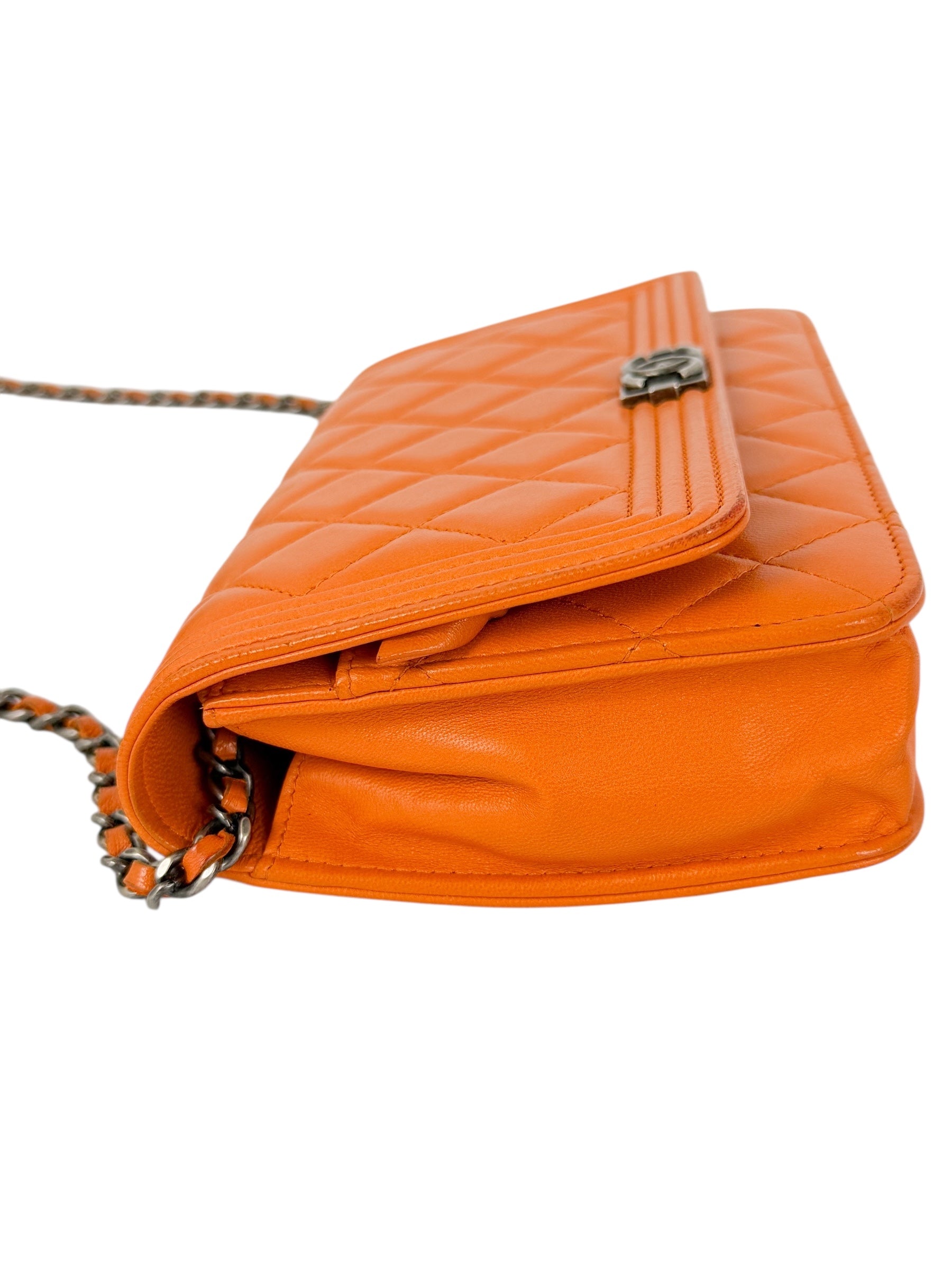 chanel-orange-lambskin-boy-woc-6