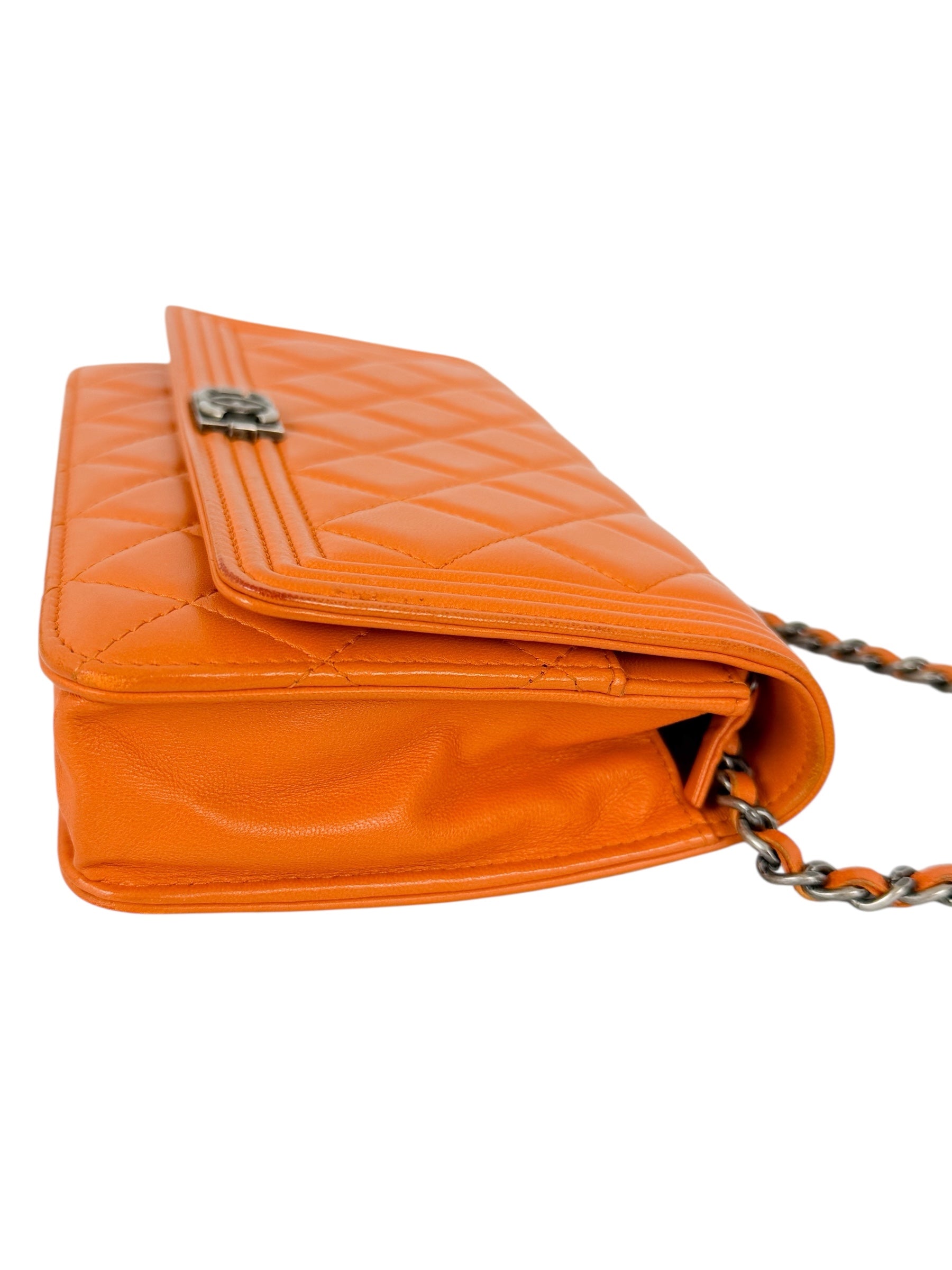 chanel-orange-lambskin-boy-woc-5