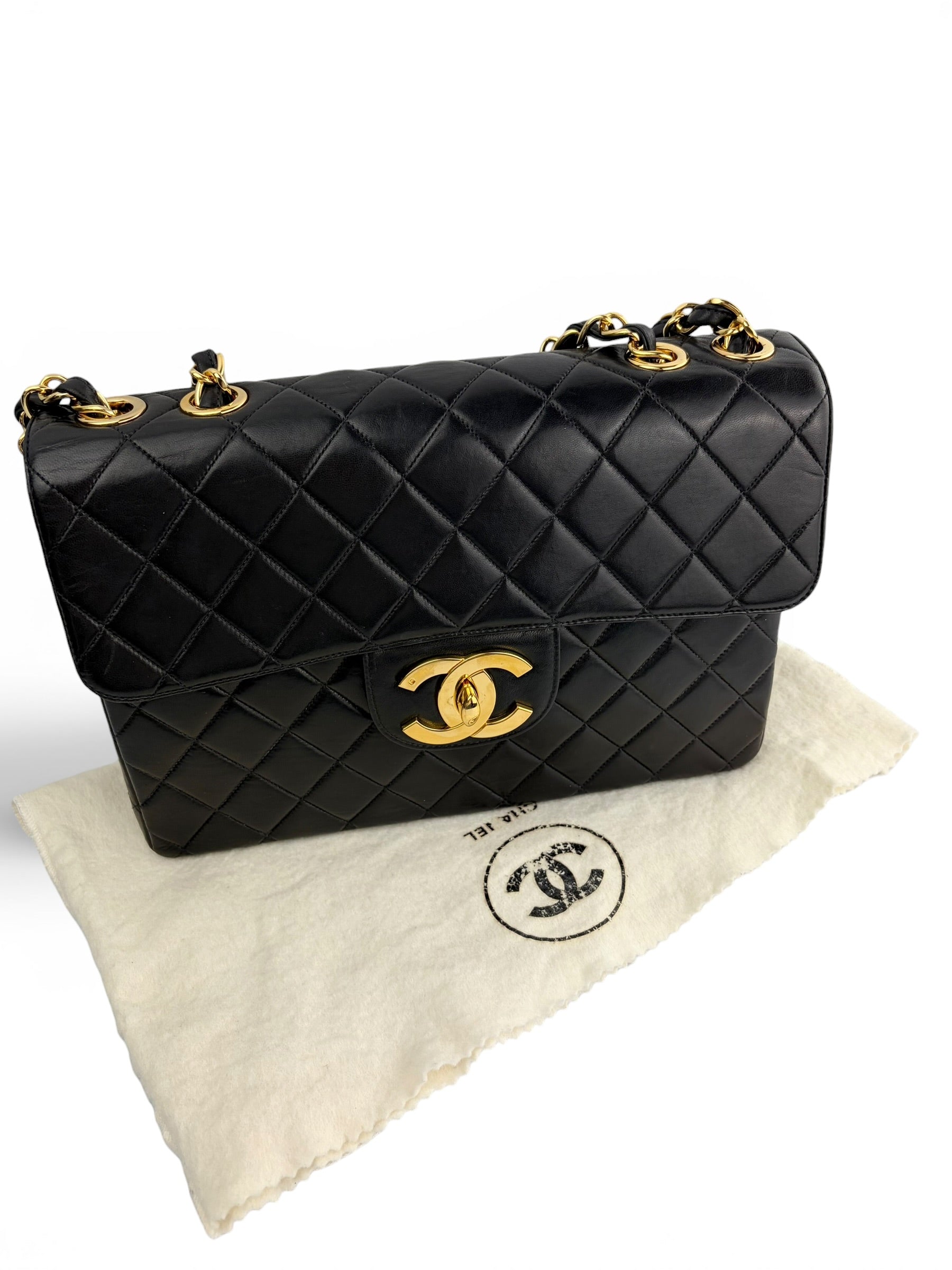 chanel-vintage-black-lambskin-maxi-1