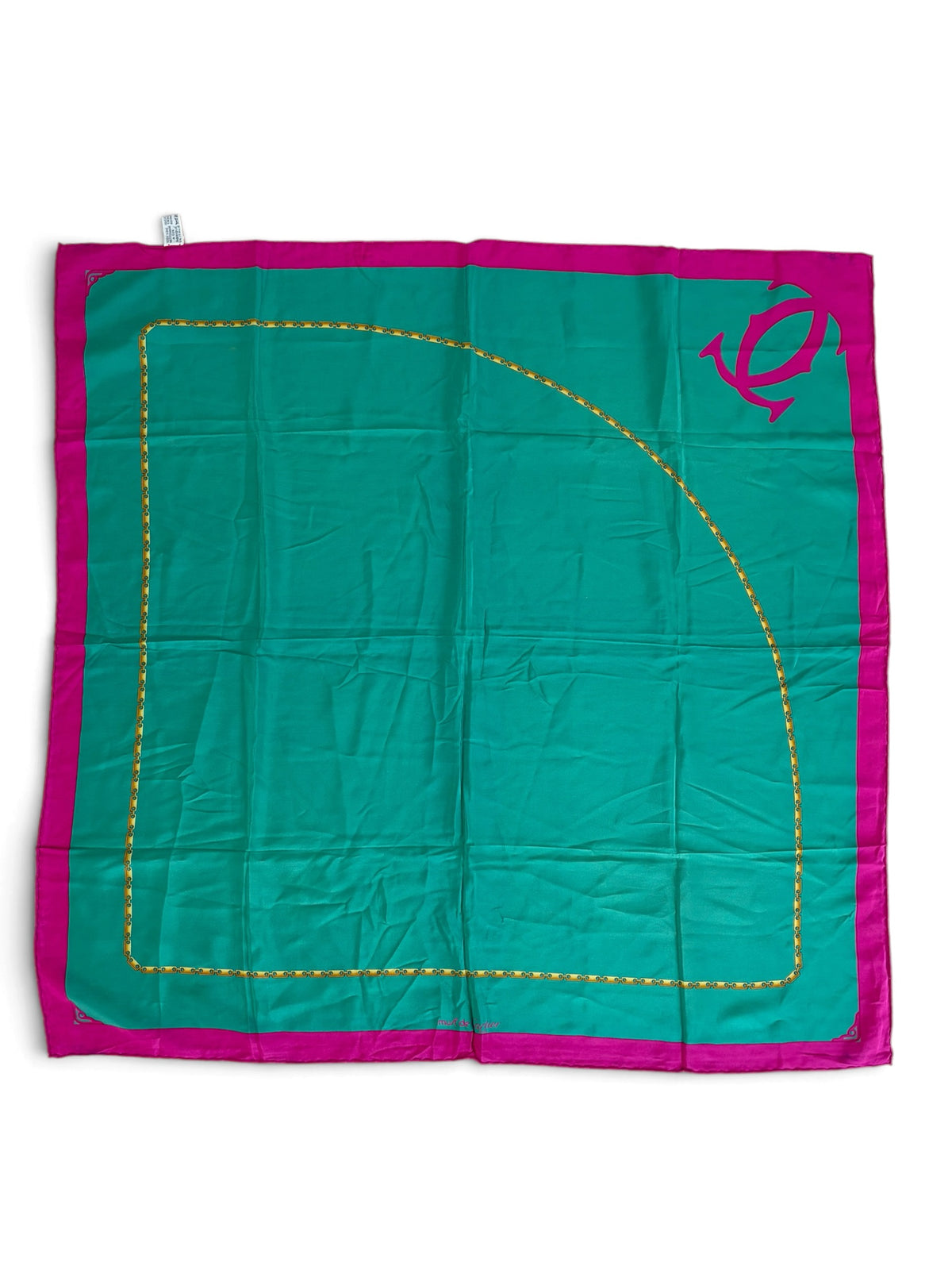 cartier-green-and-pink-silk-scarf-0