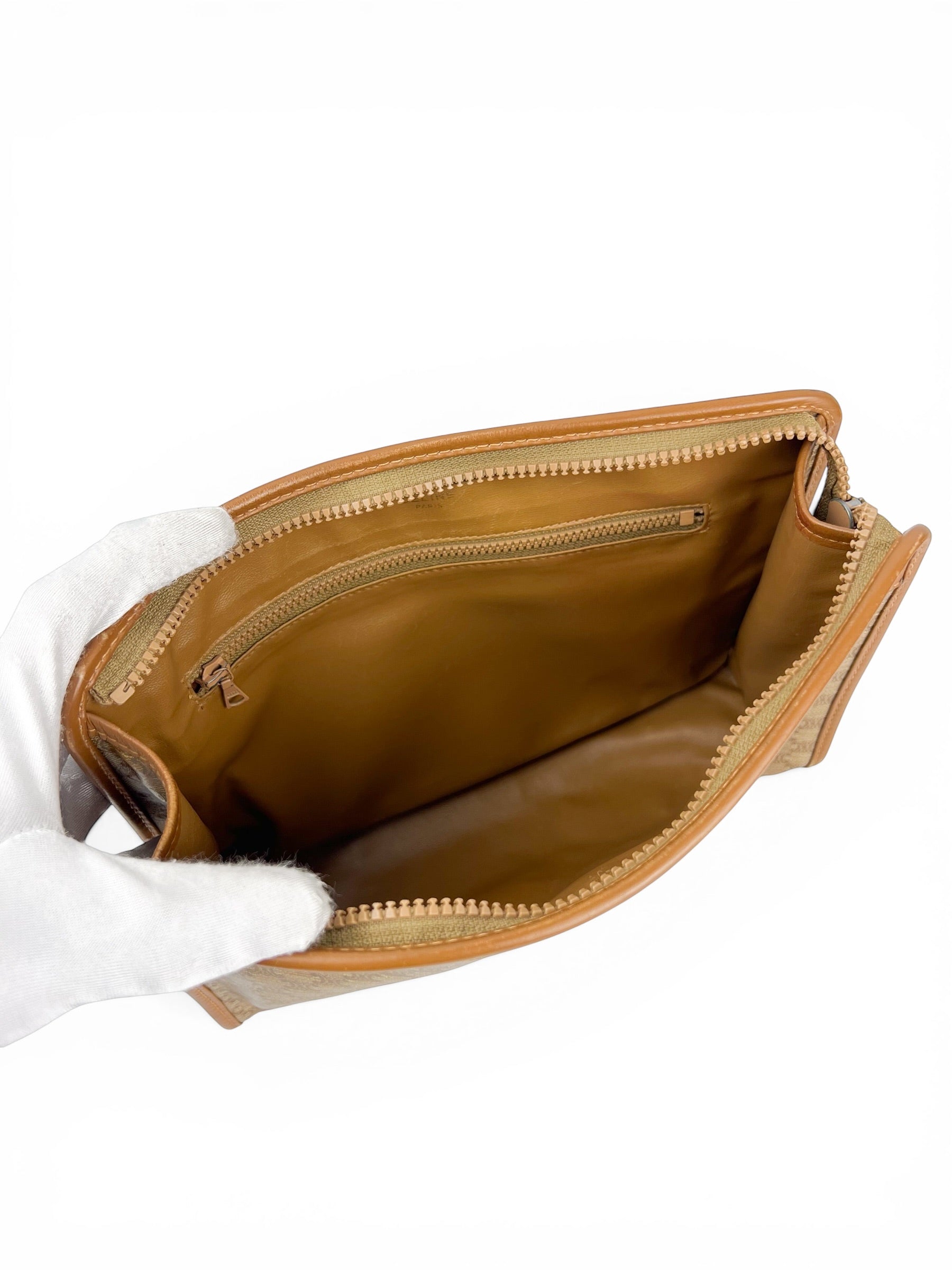 celine-camel-macadam-zip-clutch-10