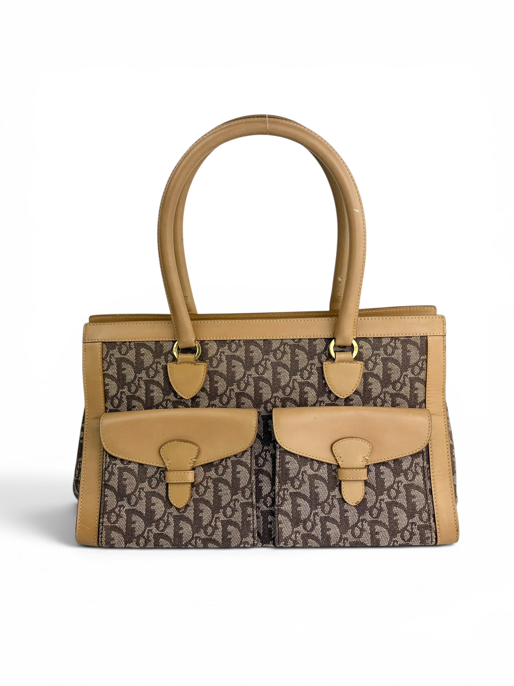 christian-dior-vintage-trotter-canvas-diorissimo-top-handle-0