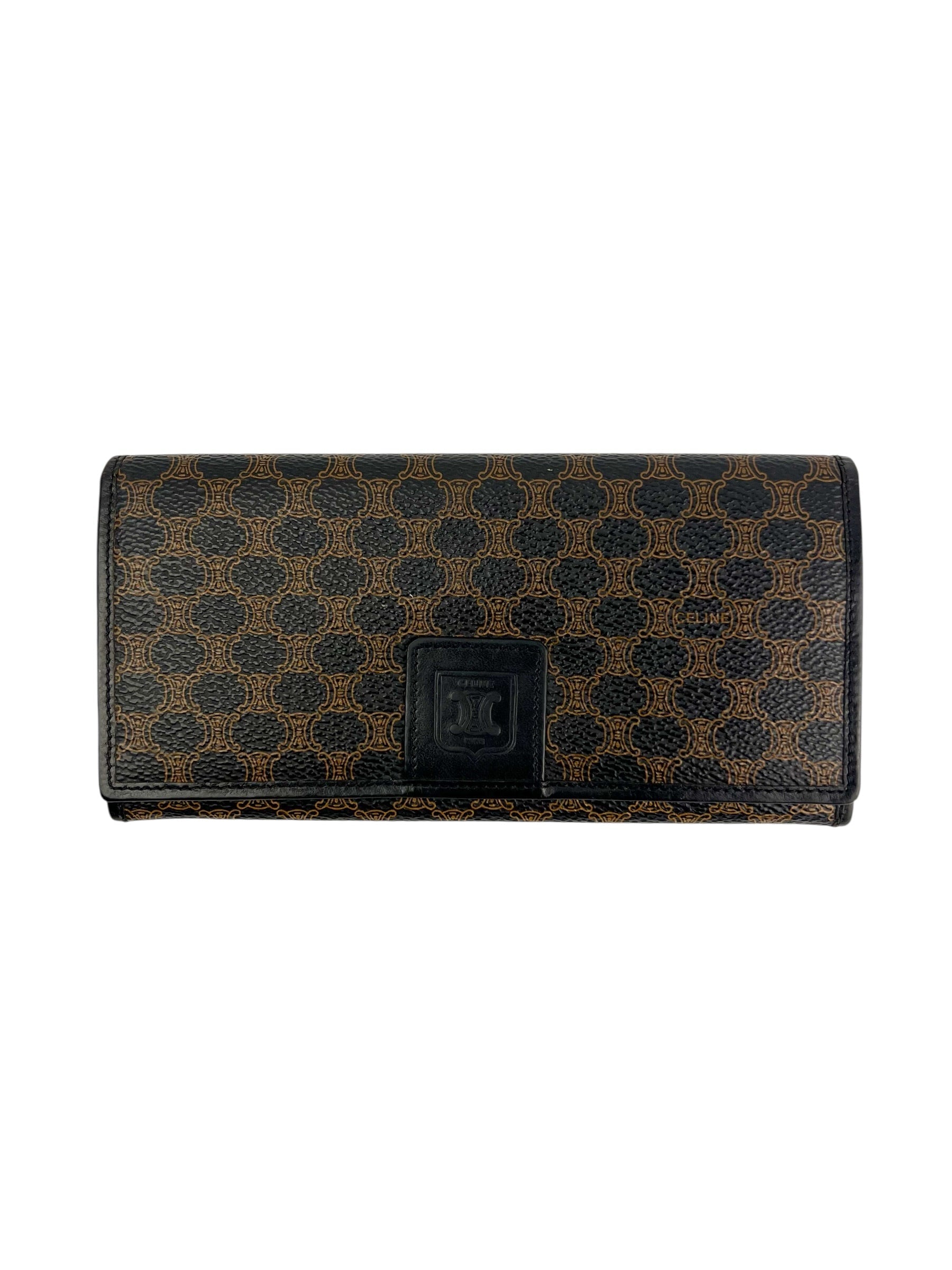celine-black-macadam-long-wallet-0