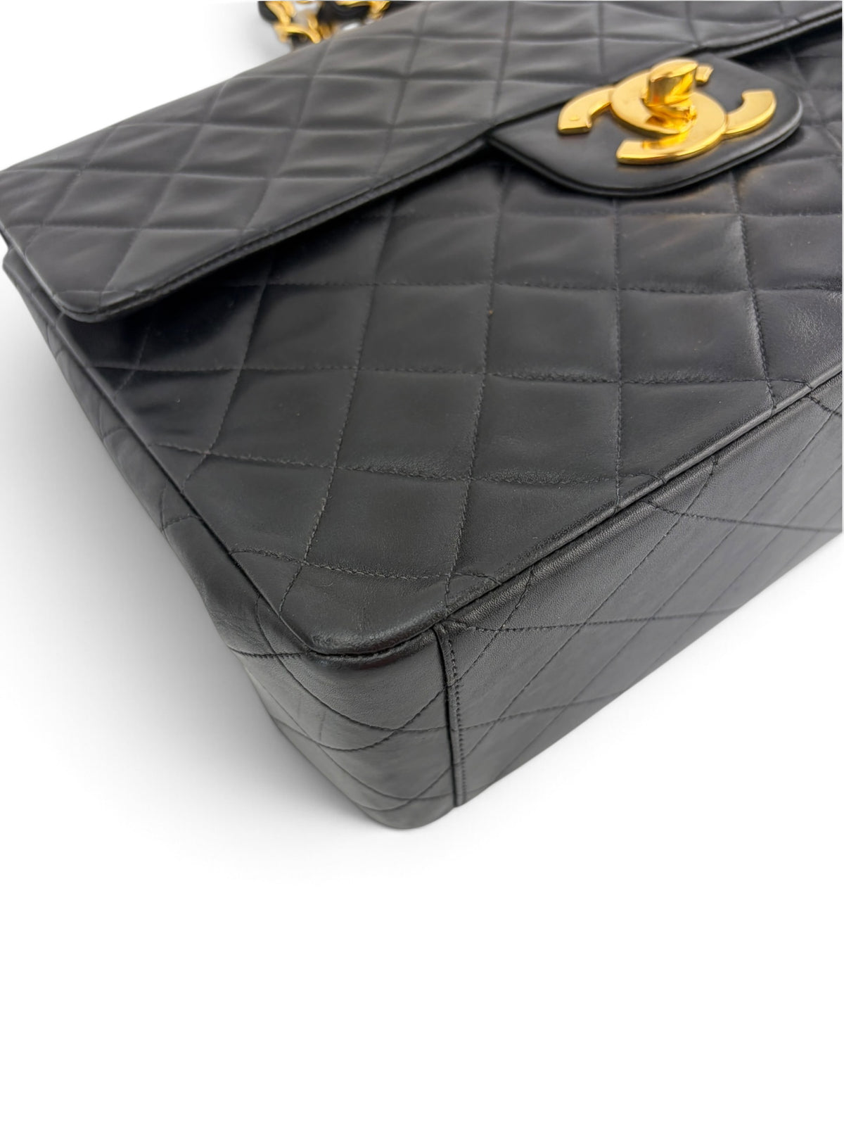 chanel-black-lambskin-vintage-maxi-8