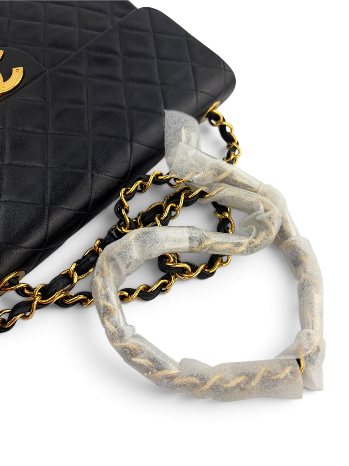 chanel-black-lambskin-vintage-maxi-6