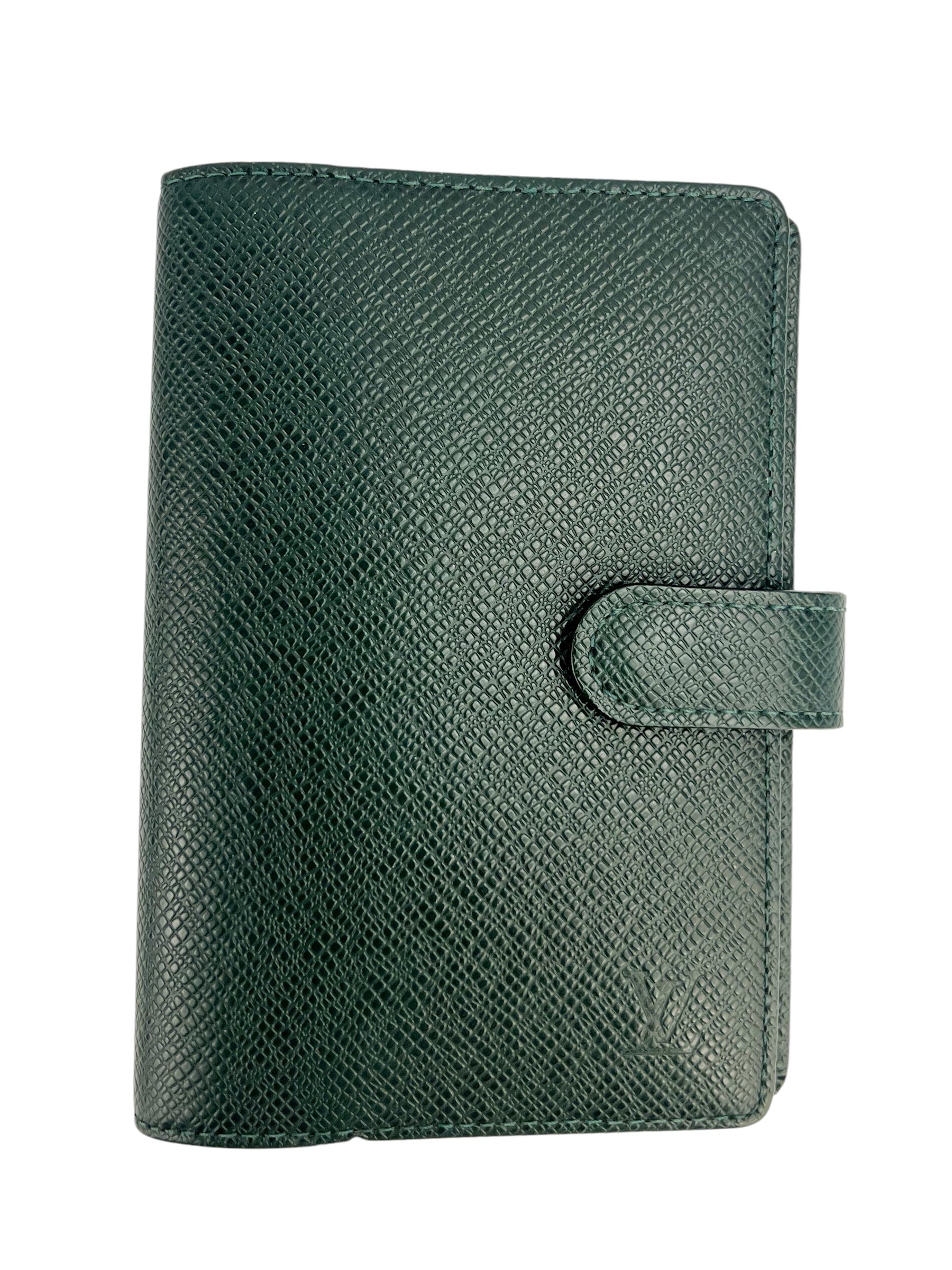 Louis Vuitton Green Taiga PM Agenda