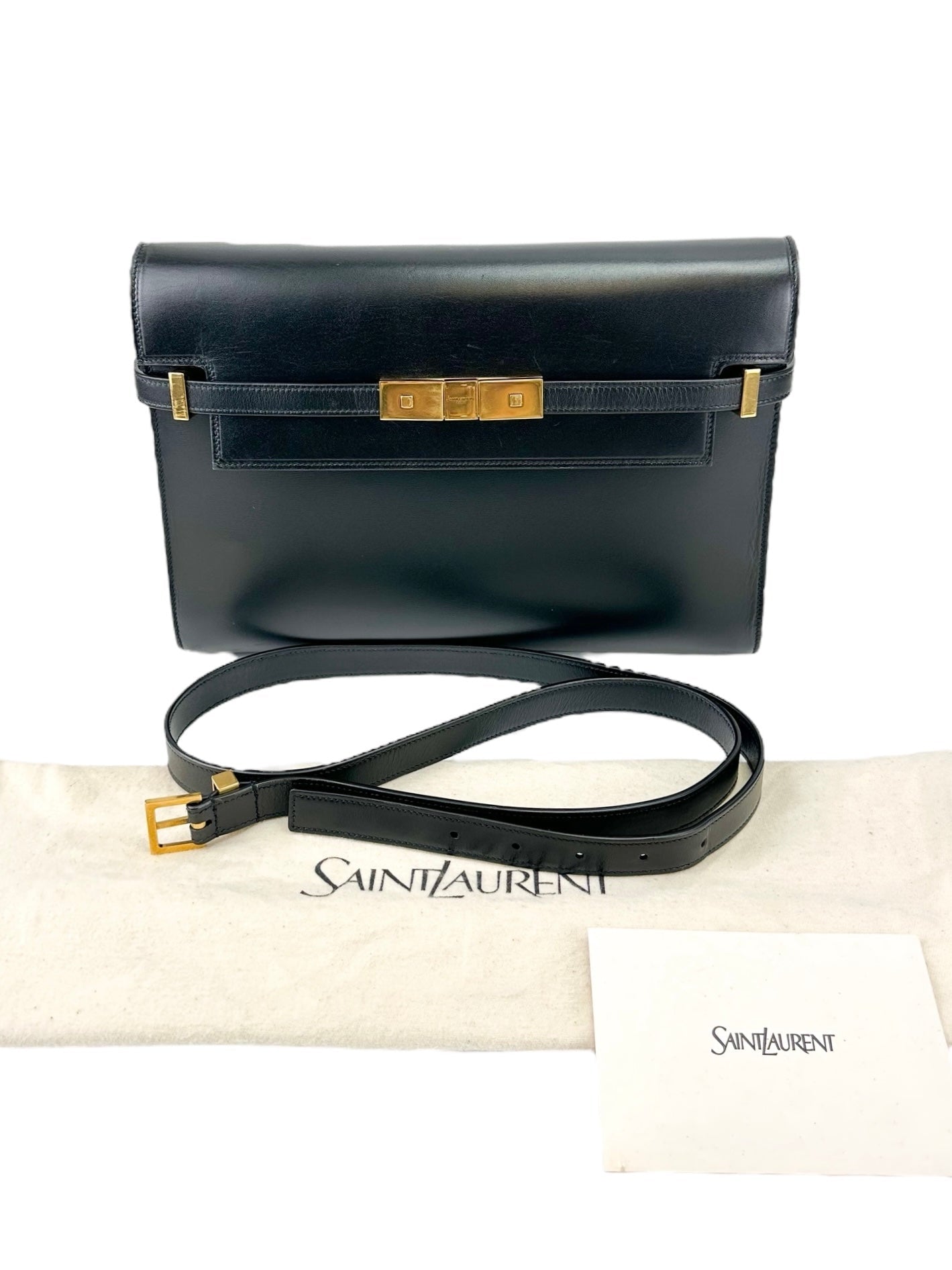 Saint Laurent Black Manhattan Shoulder Bag
