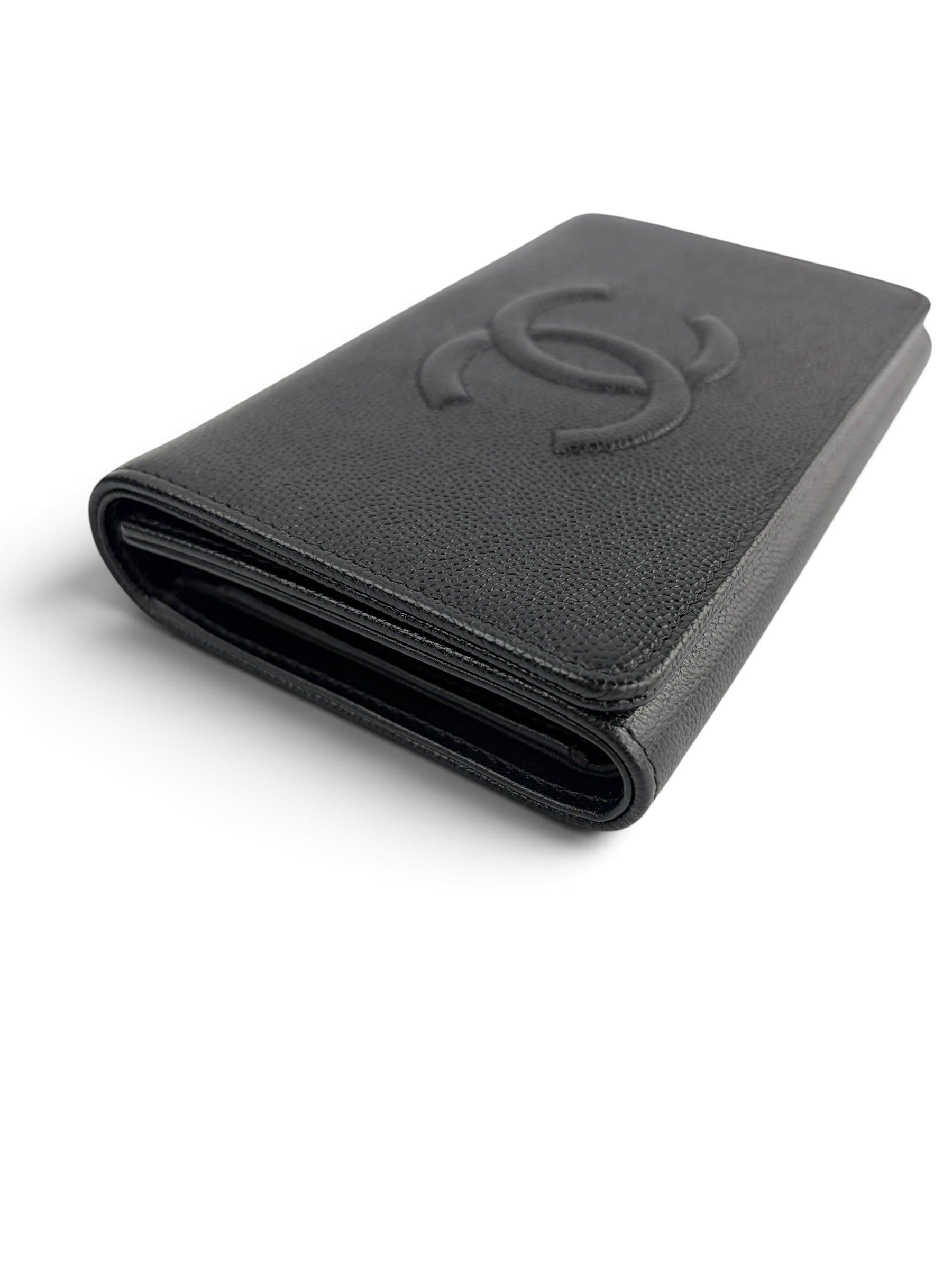 chanel-black-timeless-cc-caviar-snap-wallet--full-set--0