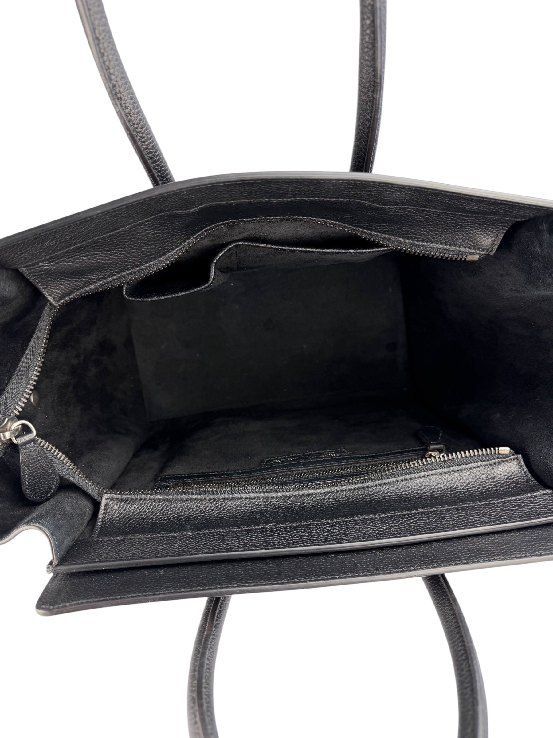 Celine Black Leather Mini Luggage Tote