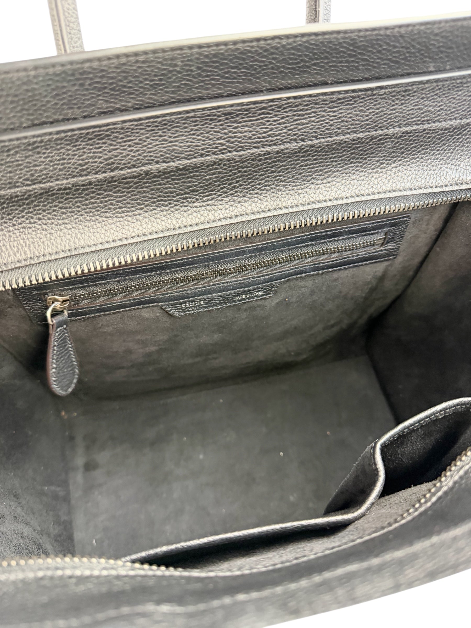 Celine Black Leather Mini Luggage Tote