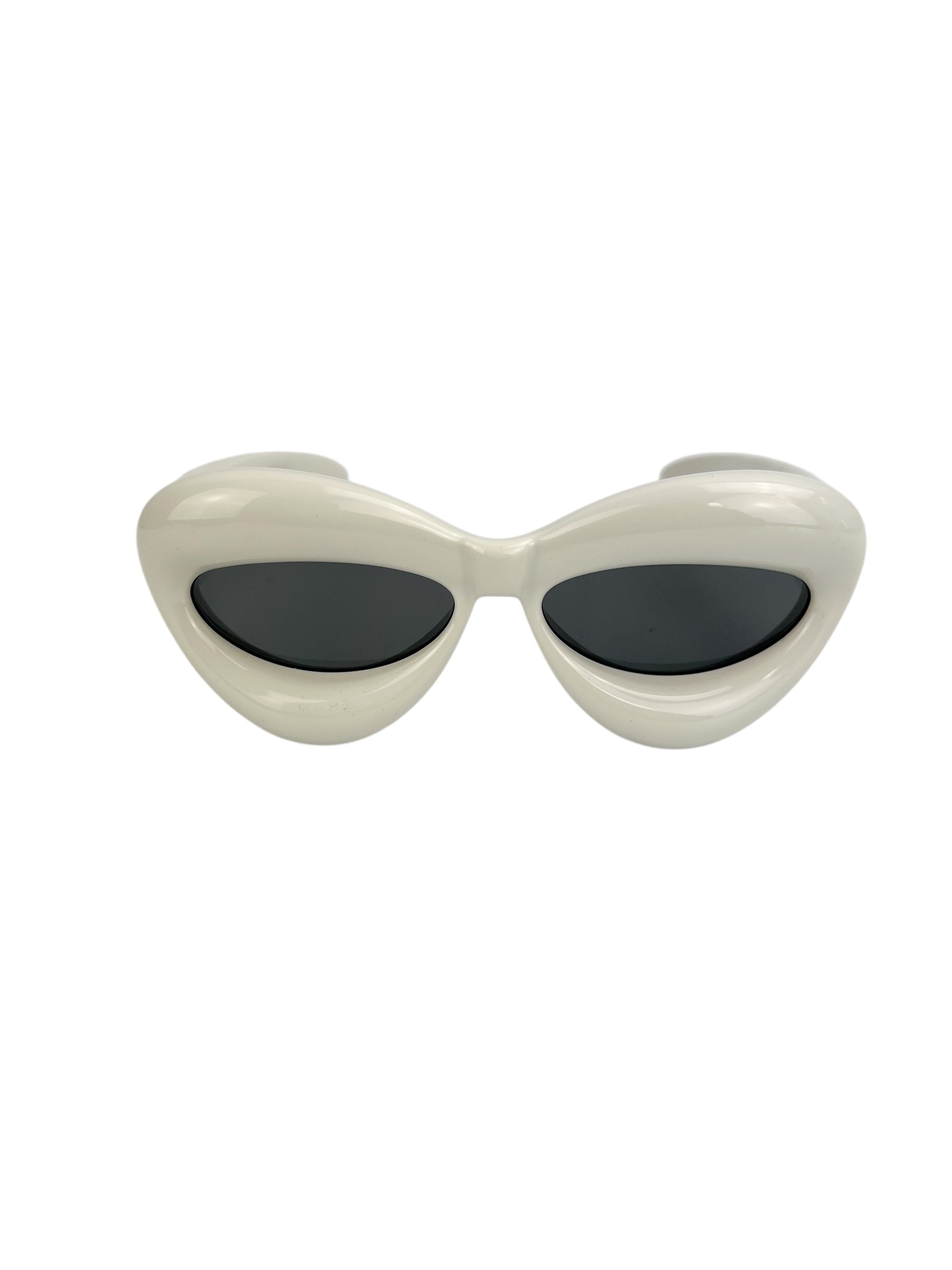 Loewe White Thick Frame Sunglasses