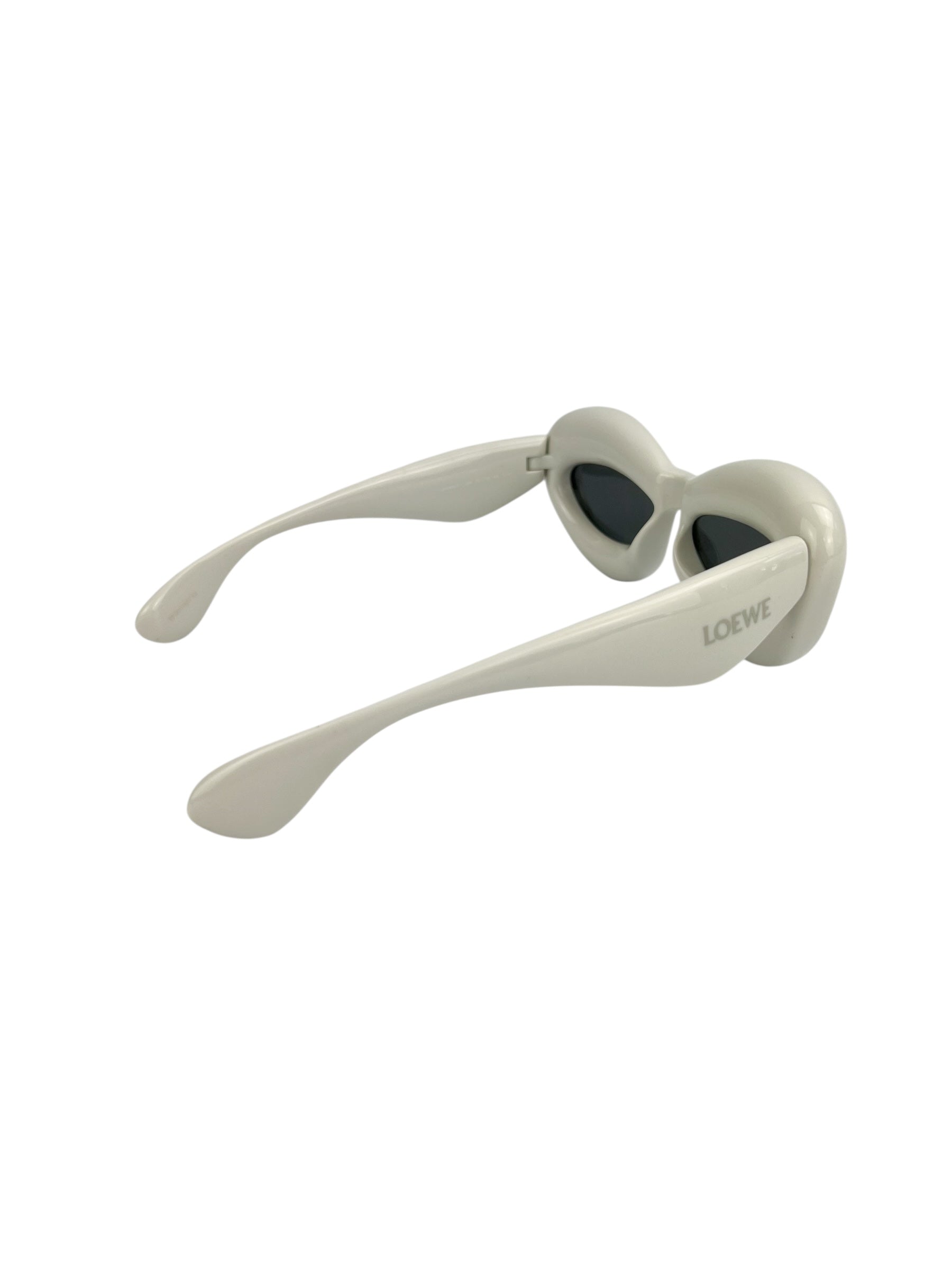 Loewe White Thick Frame Sunglasses