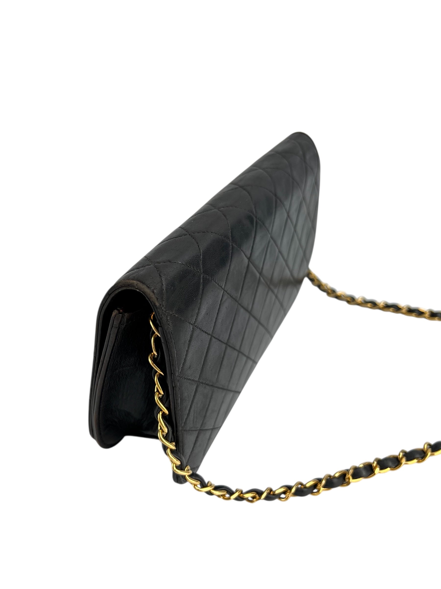 Chanel Black Lambskin Vintage Full Flap