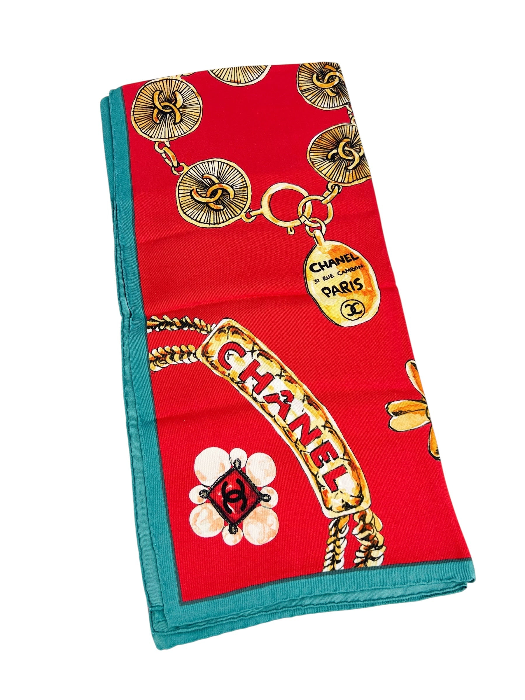 Chanel Silk Scarf & Twilly Set