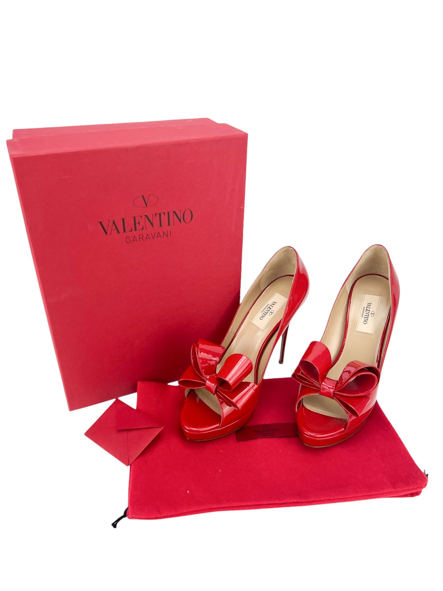Valentino Red Bow Heels Size 38
