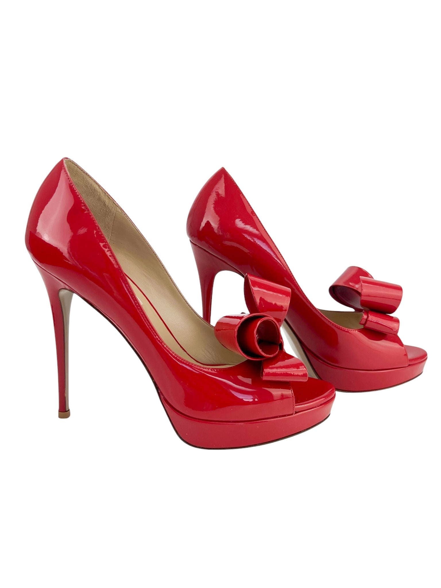 Valentino Red Bow Heels Size 38