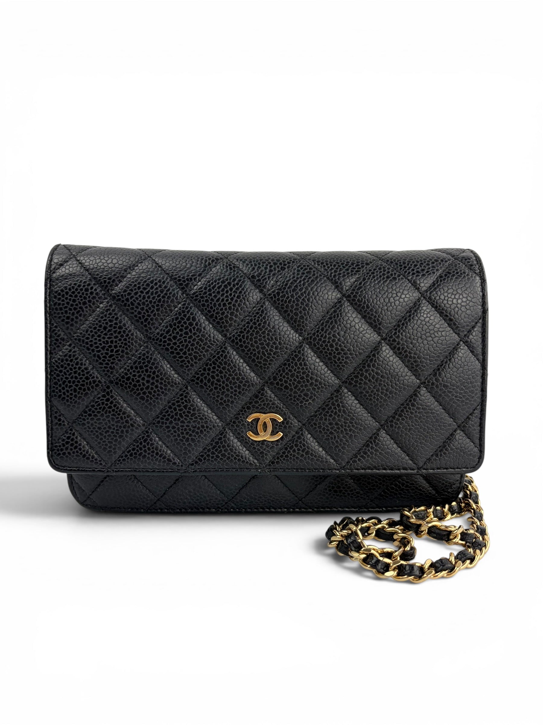 chanel-black-caviar-wallet-on-chain--full-set--0