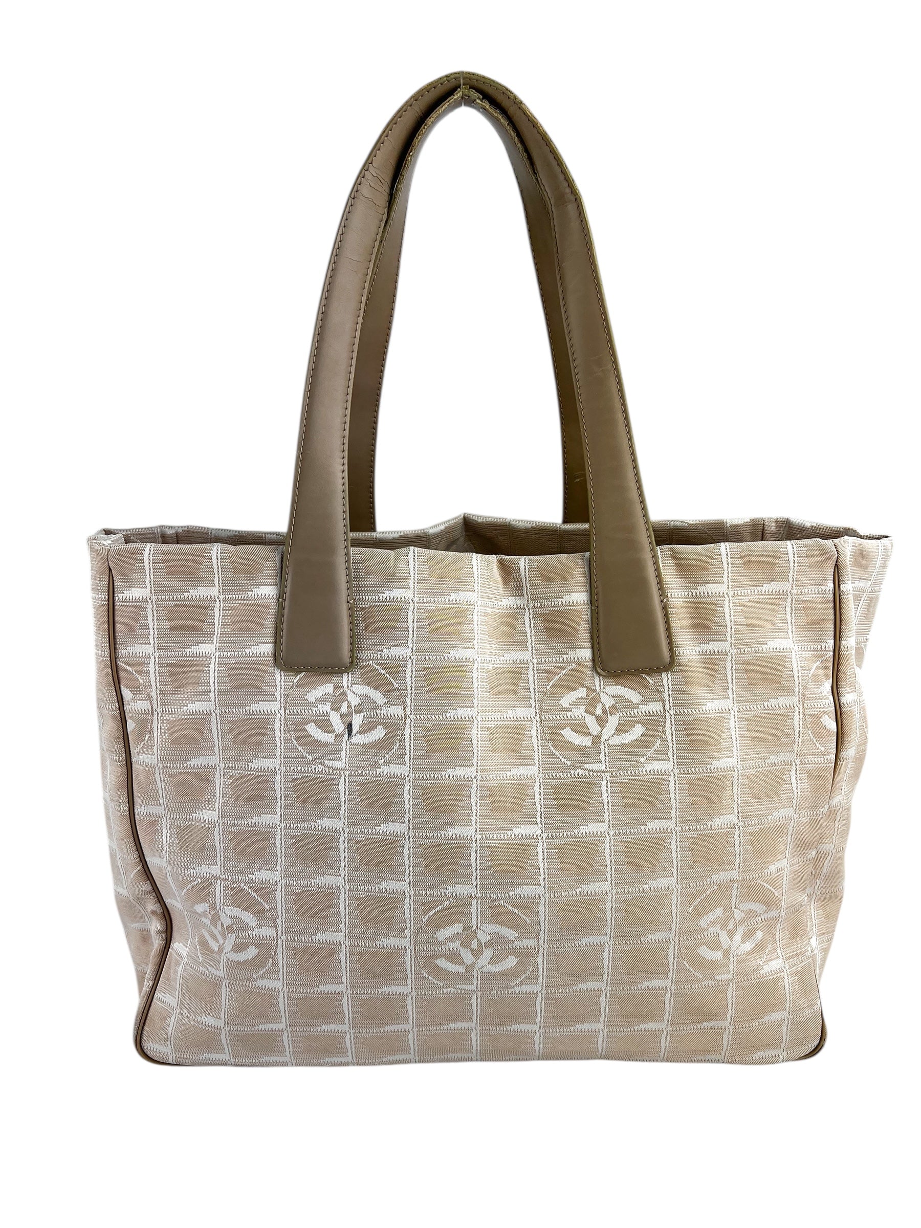 Chanel Beige Travel Ligne Tote Medium