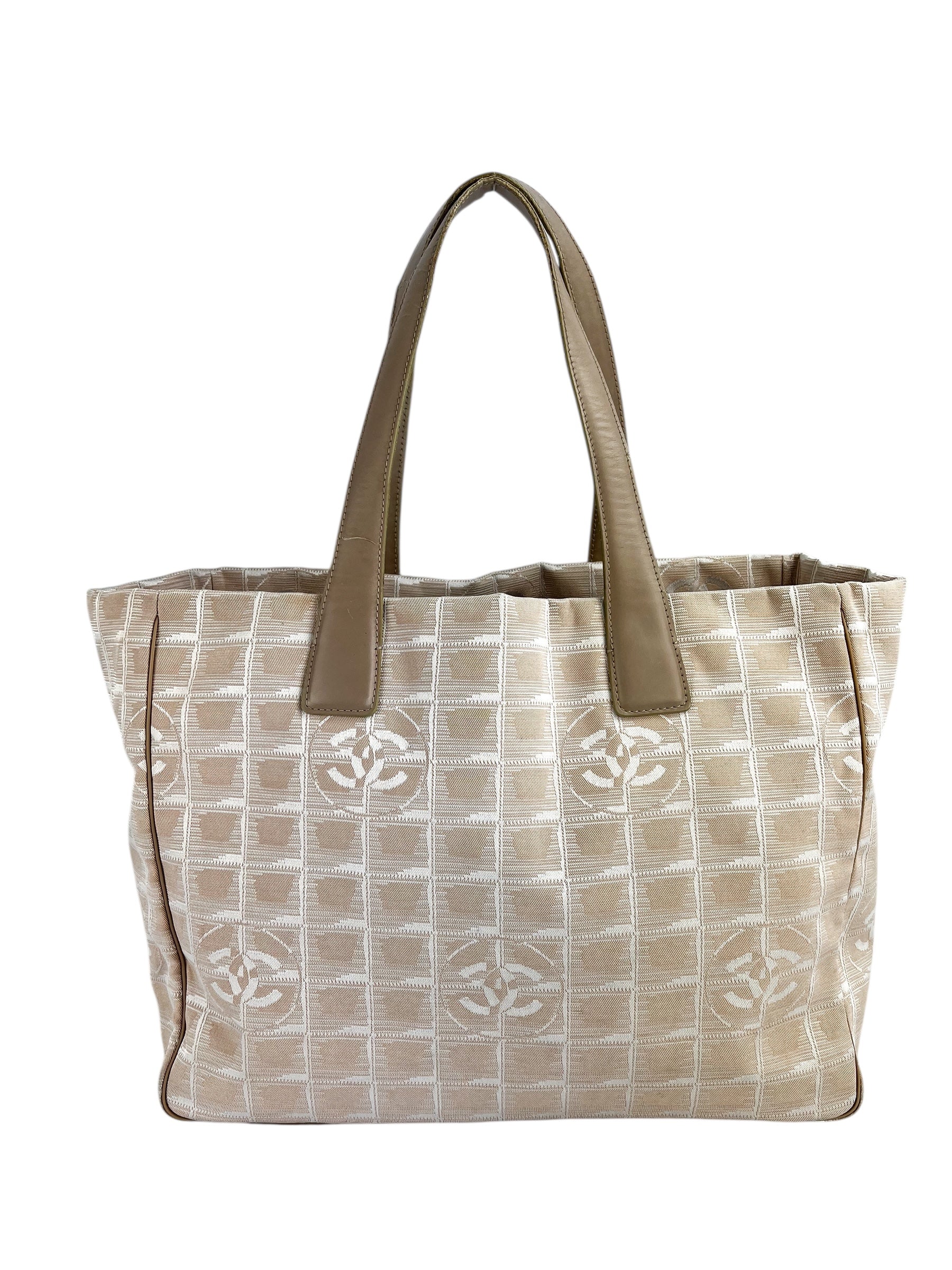 Chanel Beige Travel Ligne Tote Medium