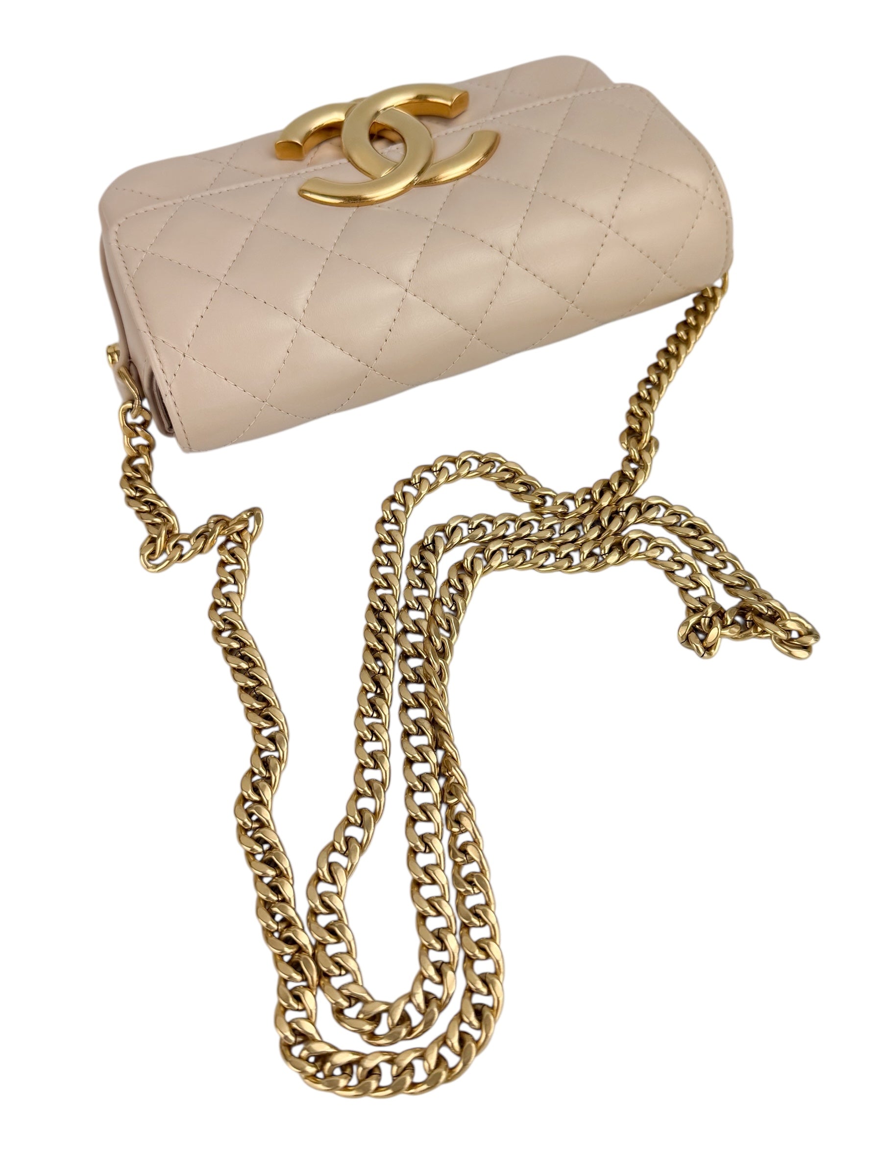 Chanel Giant CC Nude Flap (FULL SET)