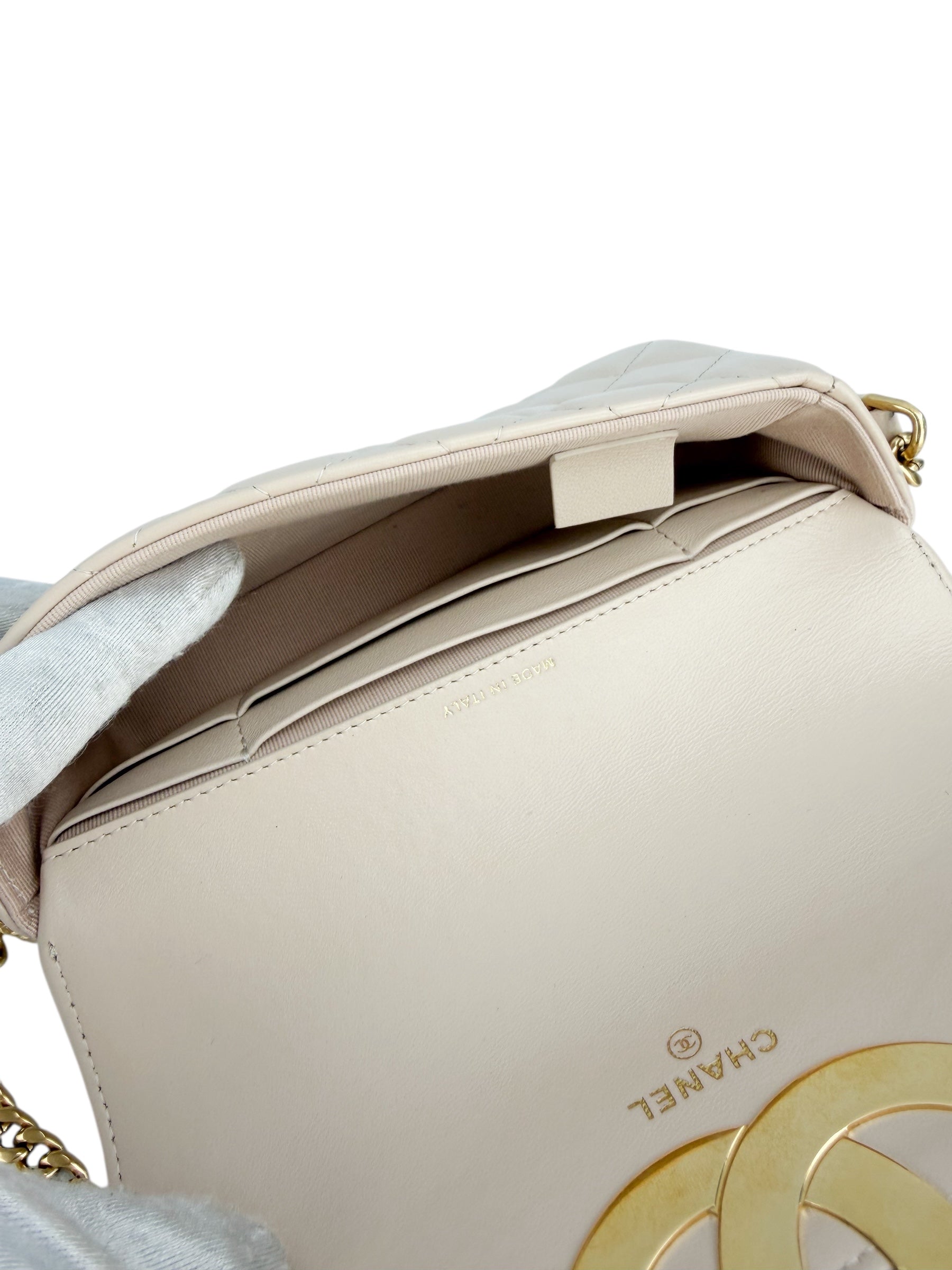 Chanel Giant CC Nude Flap (FULL SET)