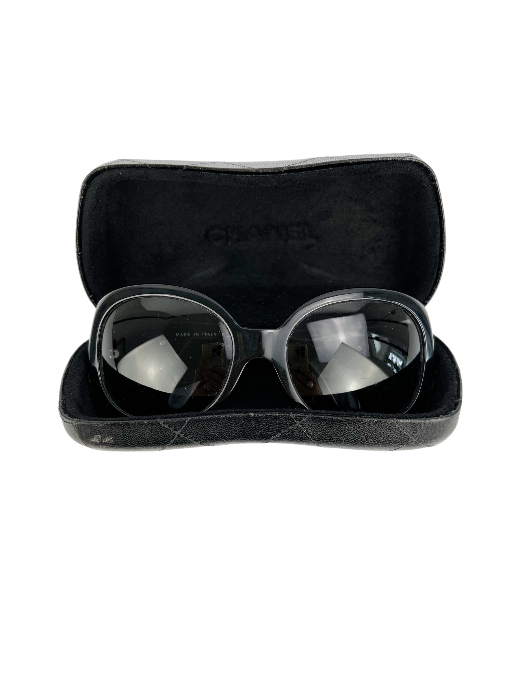 Chanel Vintage Oversized Sunglasses W/ Hardcase