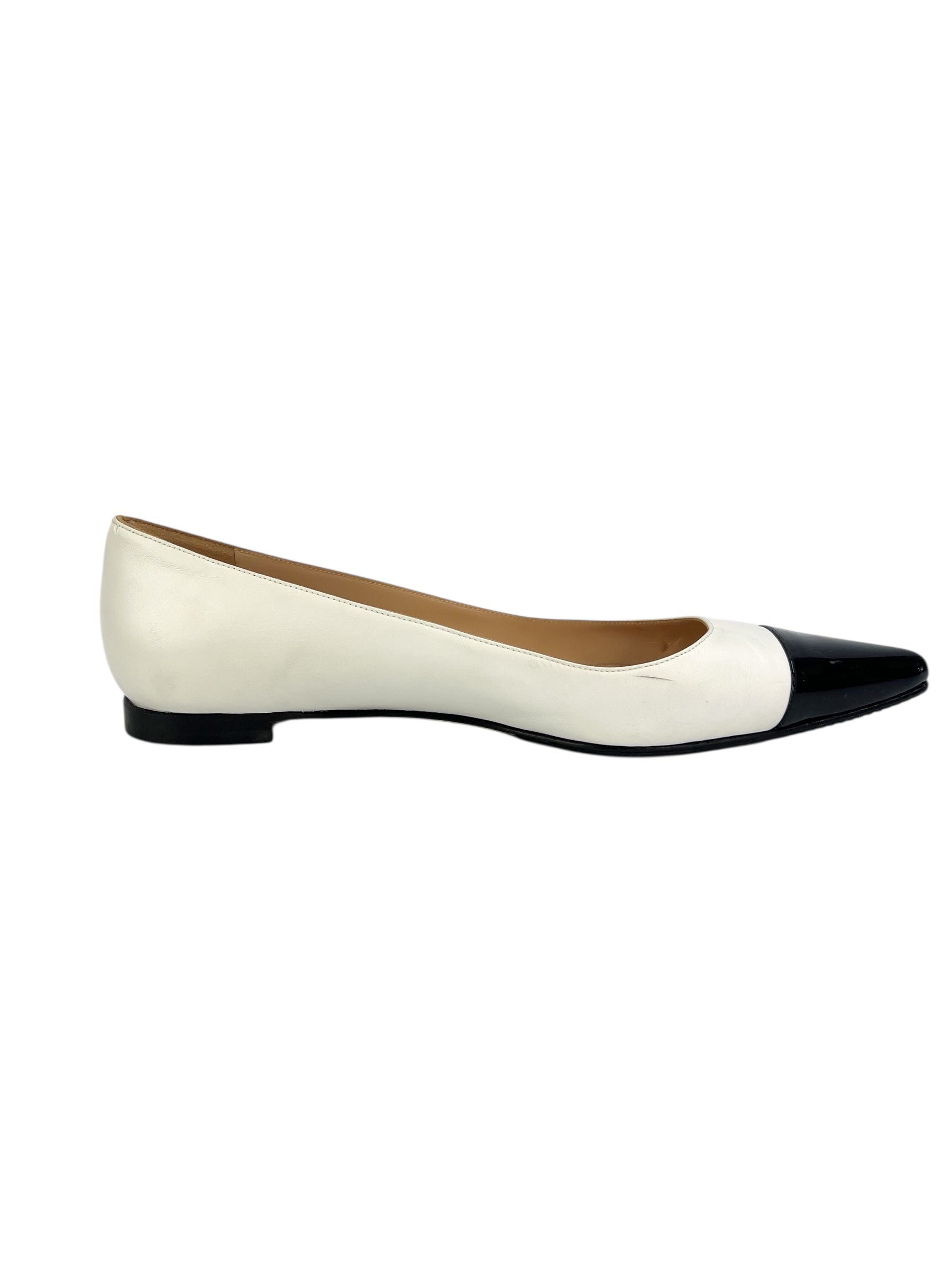 Manolo Blahnik Black & White Flats