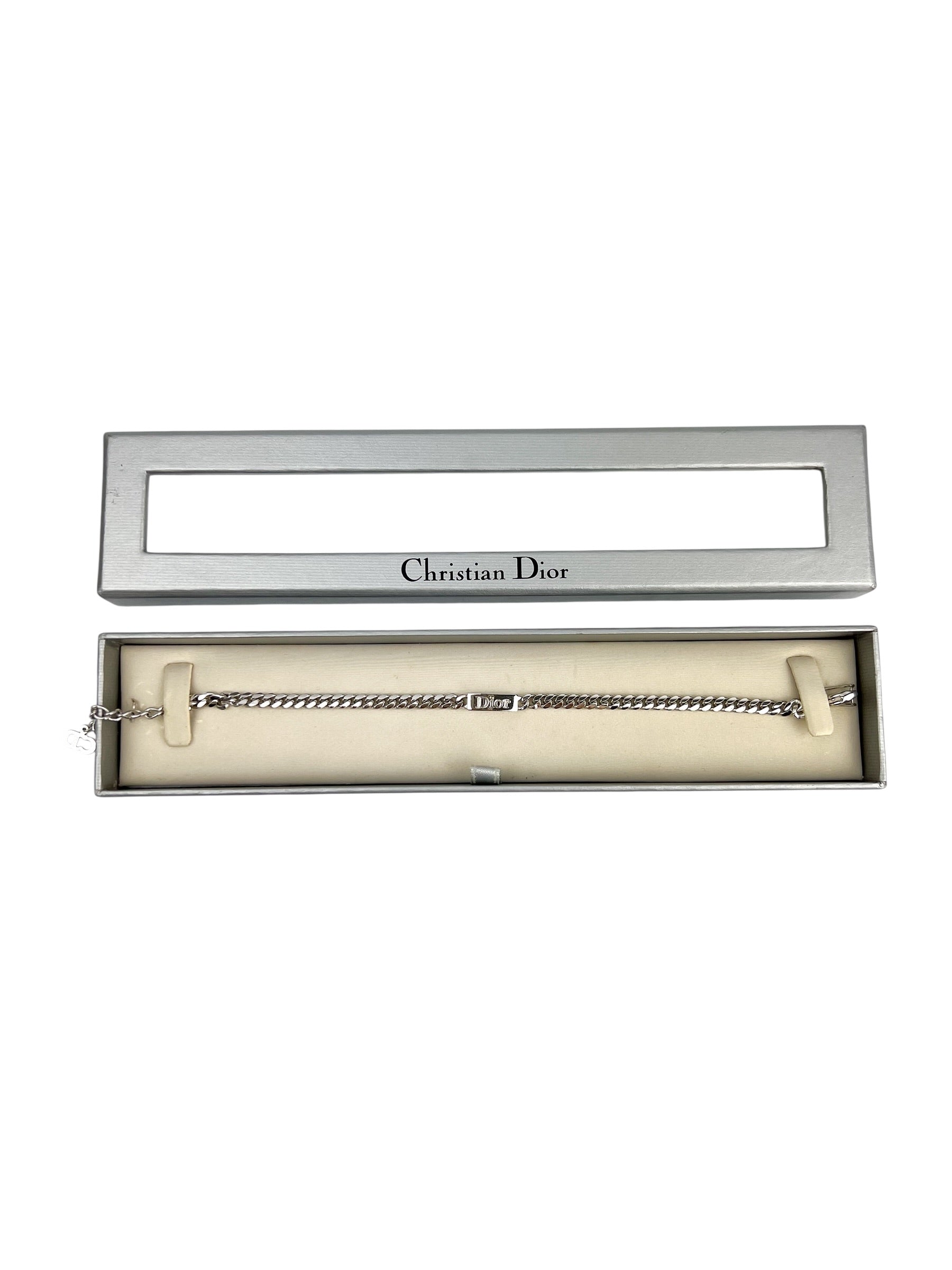christian-dior-silver-cuban-chain-bracelet---1