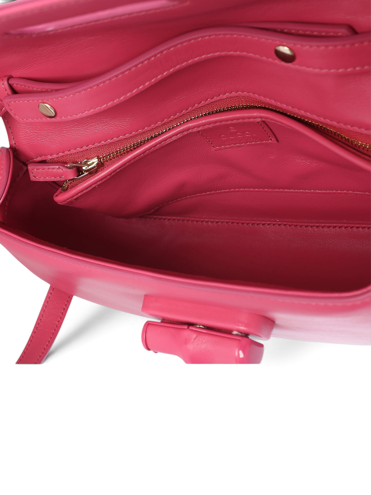 Gucci Pink Calfskin Medium Bamboo Diva Bag