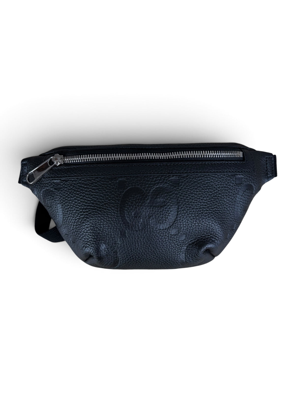 Gucci Black Piuma Jumbo GG Embossed Belt Bag