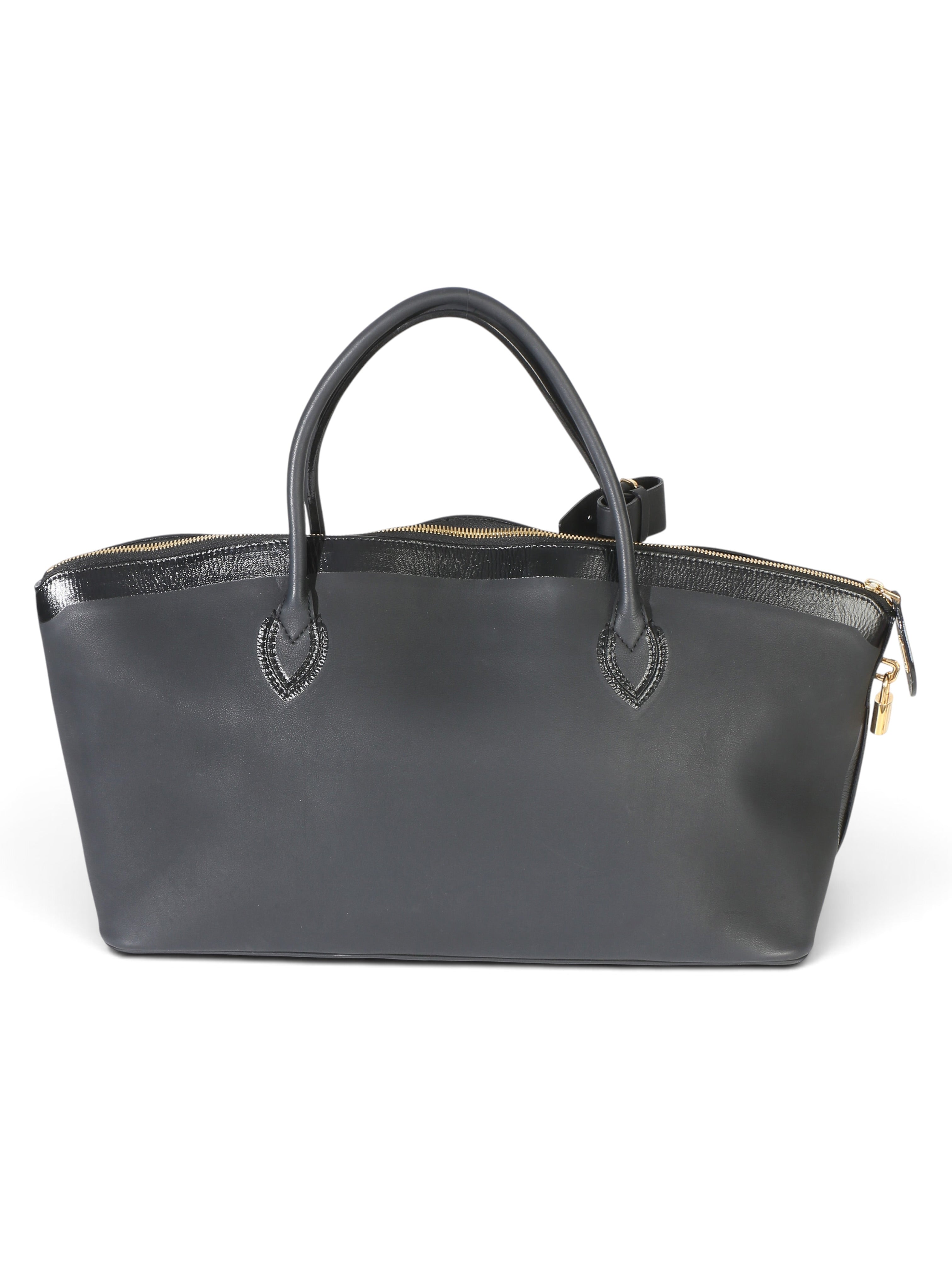 Louis Vuitton Black Leather Obsession Lockit East-West Bag