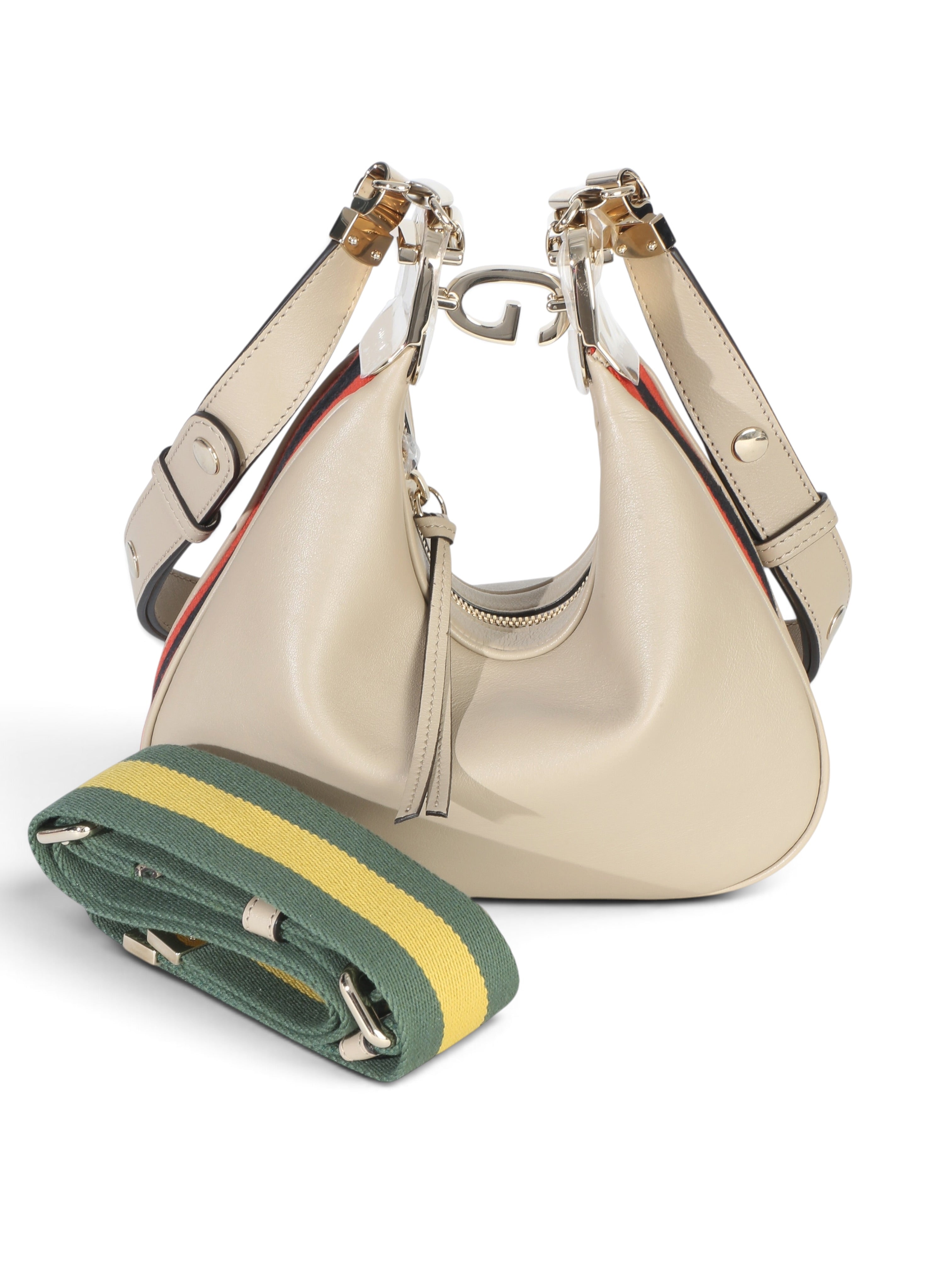 Gucci Beige Smooth Leather Attache Bag Small