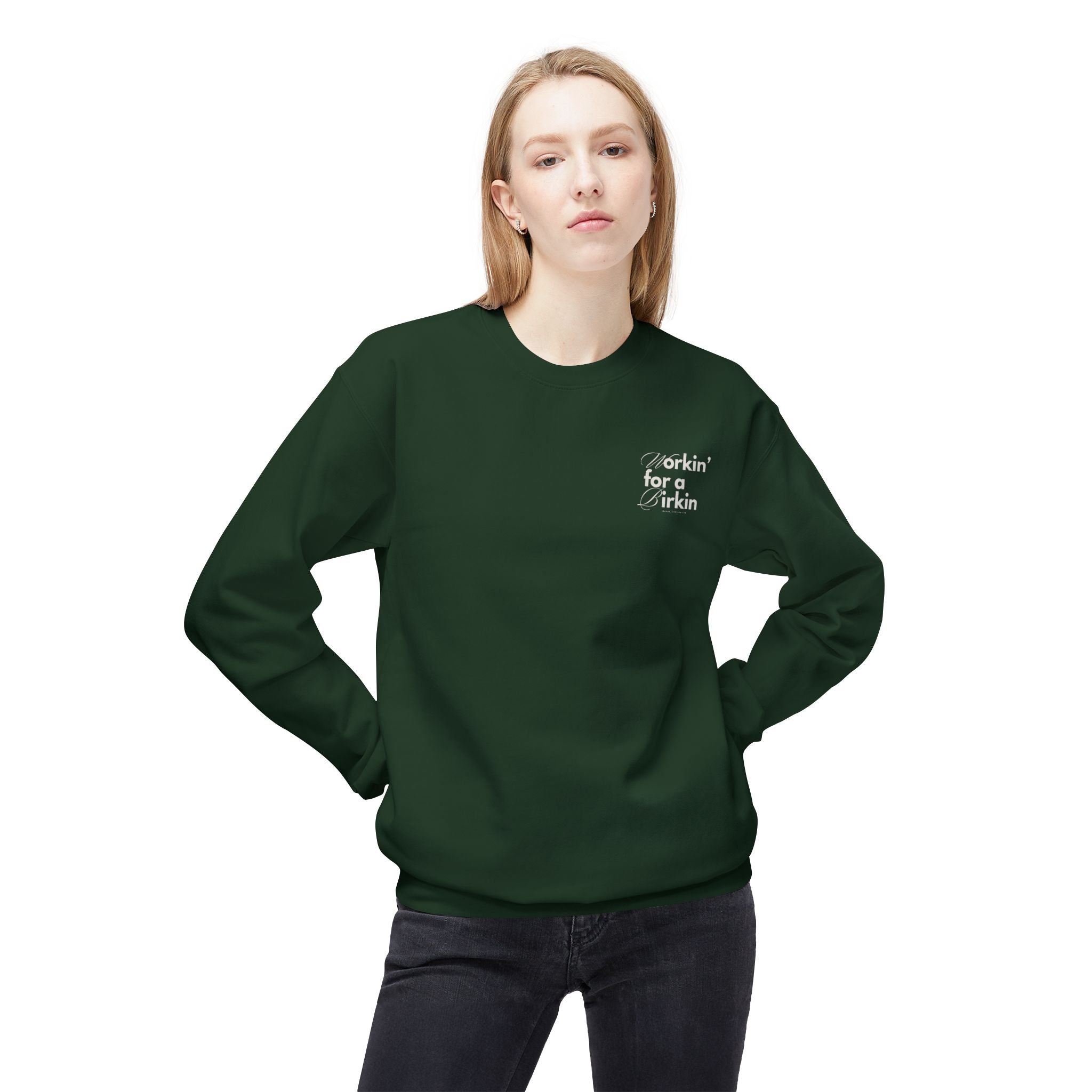 Workin’ for a Birkin Fleece Crewneck Sweatshirt