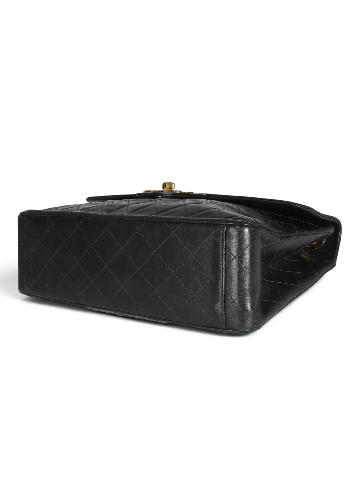 Chanel Vintage Black Lambskin Maxi XL Flap