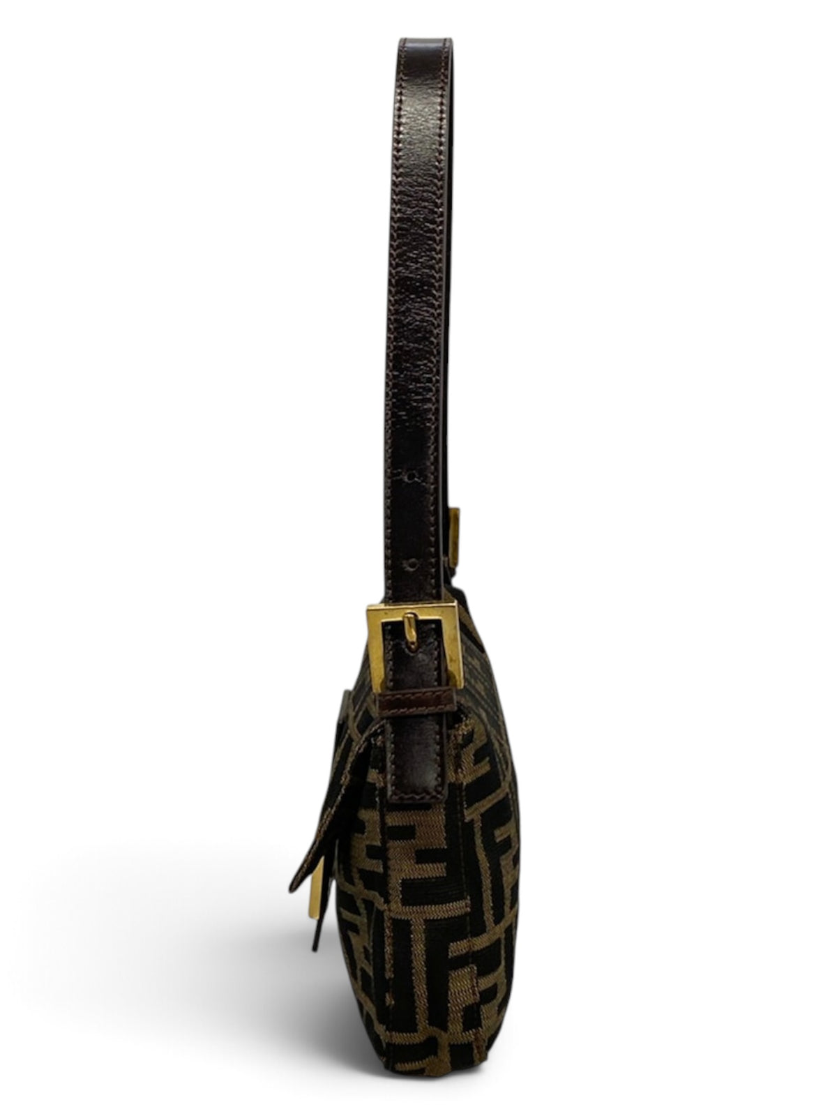 Fendi Vintage Zucca Baguette Gold Hardware