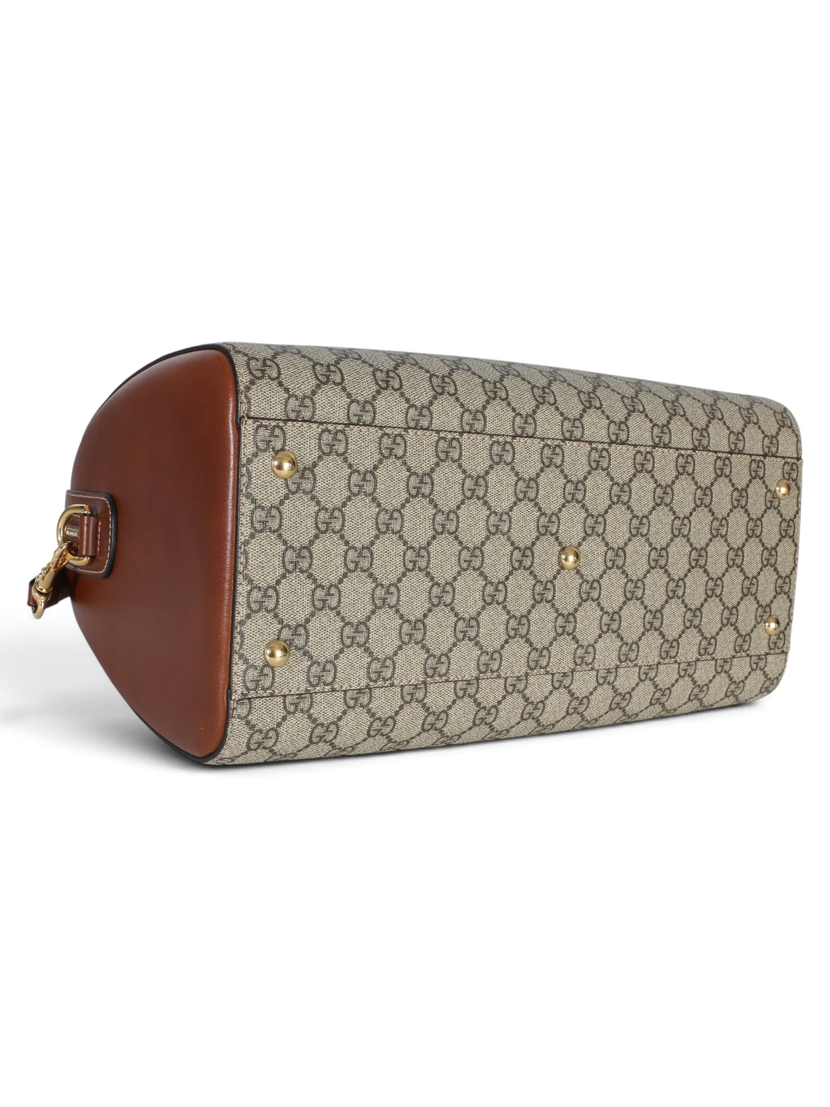 Gucci Supreme Brown Monogram Large Boston Bag