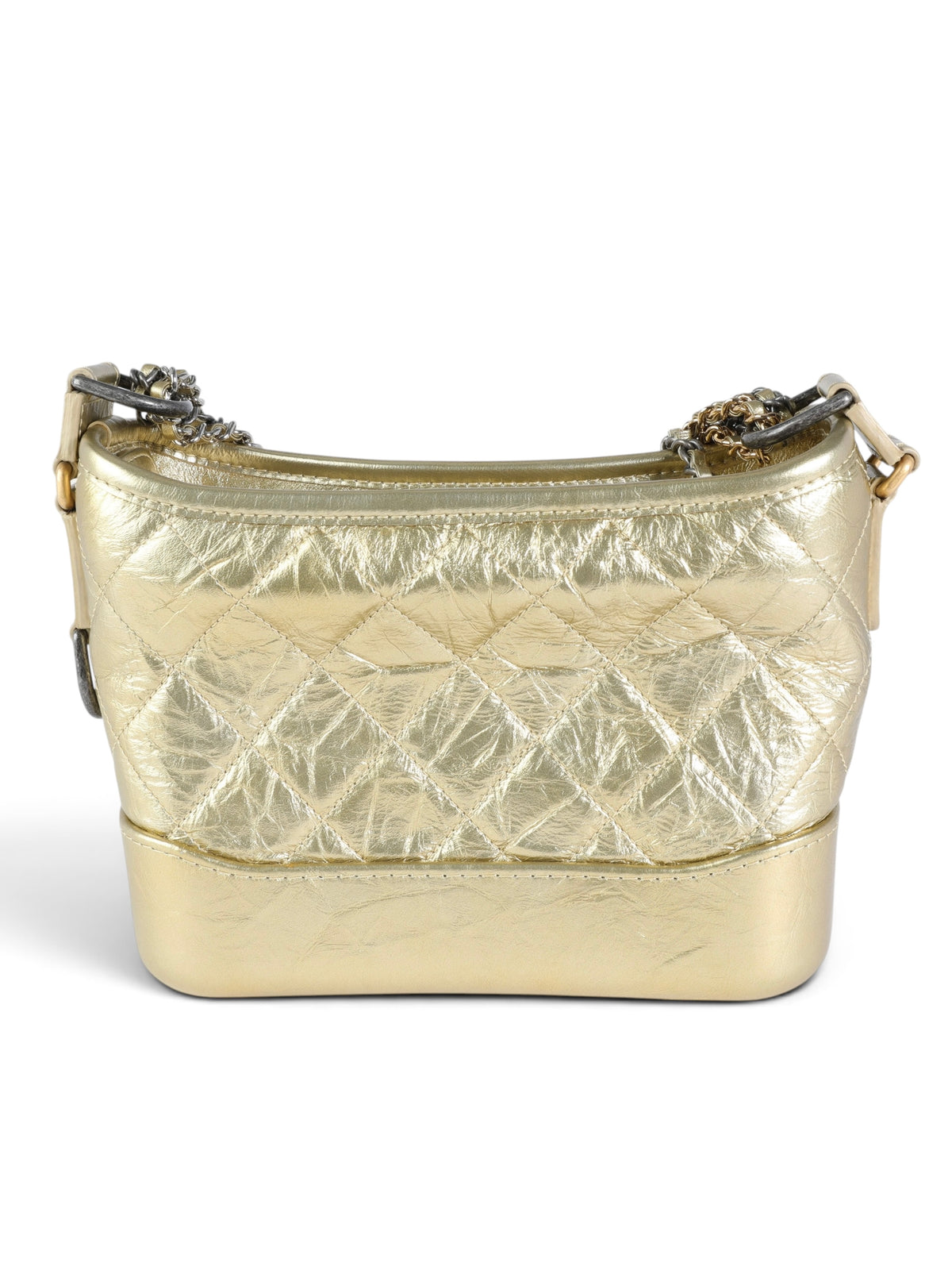 Chanel Gold Quilted Calfskin Small Gabrielle Hobo