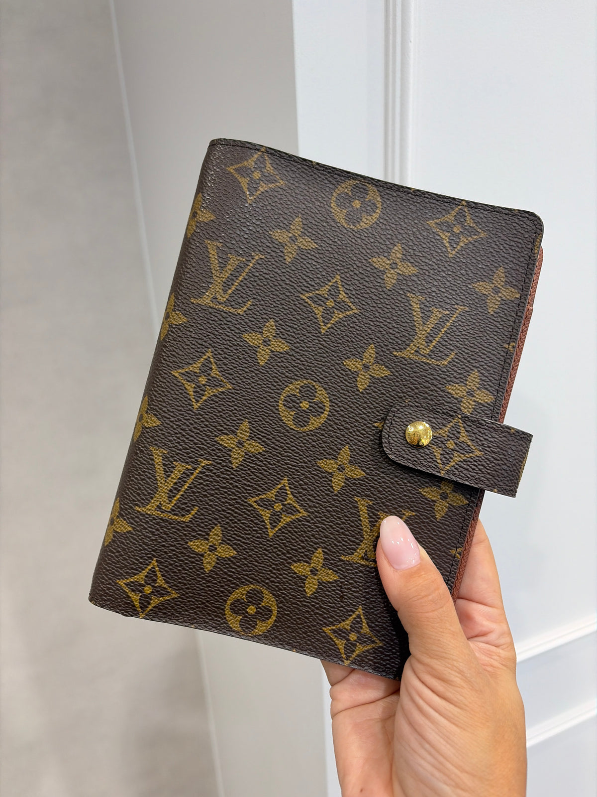 Louis Vuitton Monogram Agenda MM Planner Cover Brown