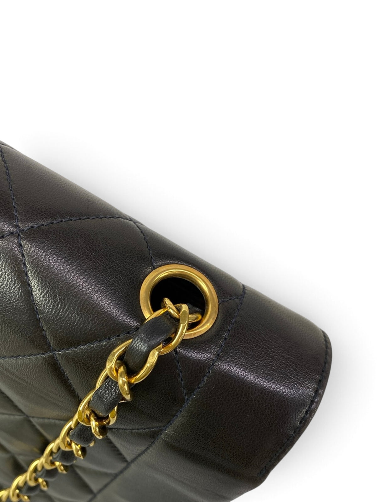 Chanel Vintage Black Lambskin Diana Flap Medium