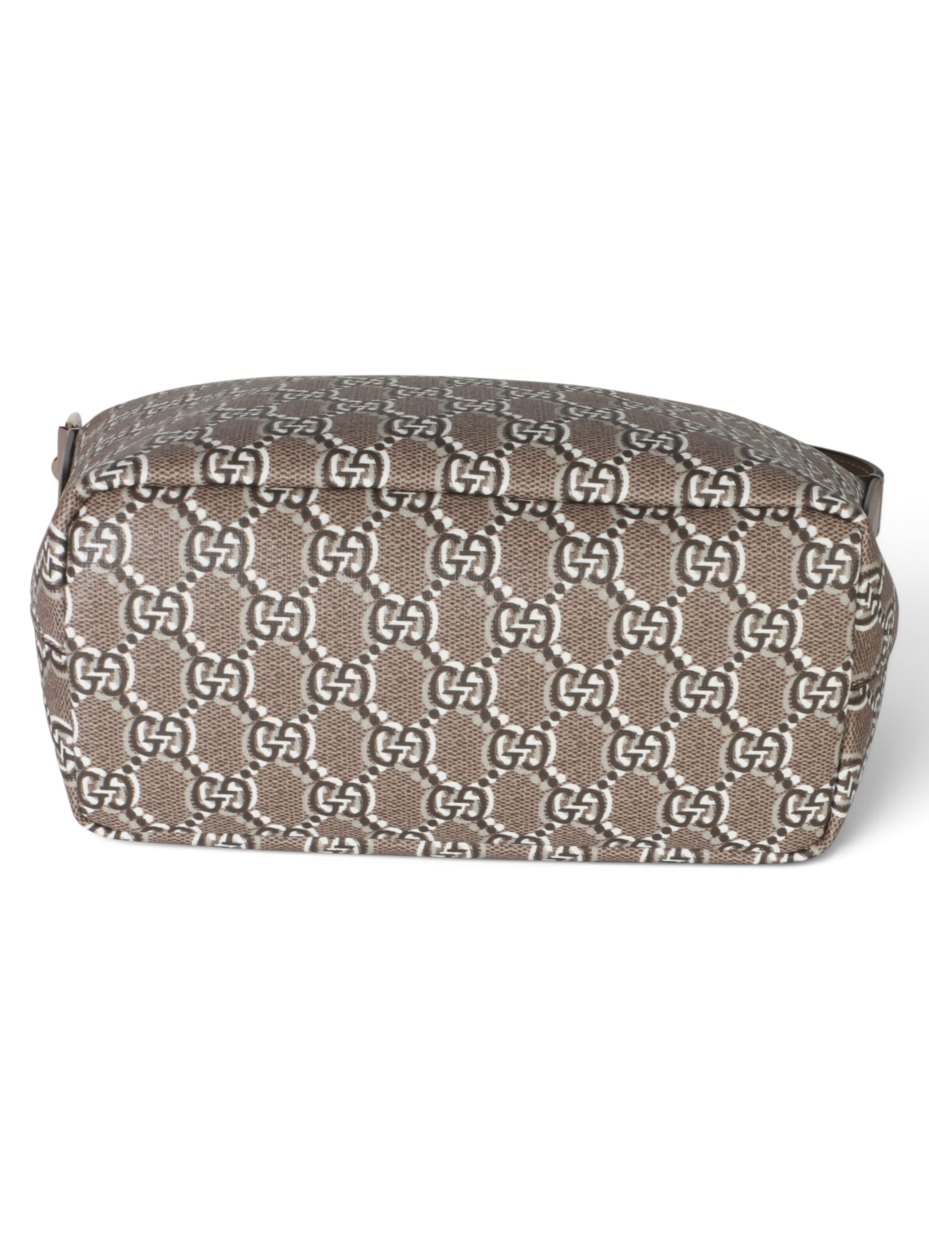Gucci Taupe GG Shadow Monogram Canvas Super Mini Ophidia Hobo