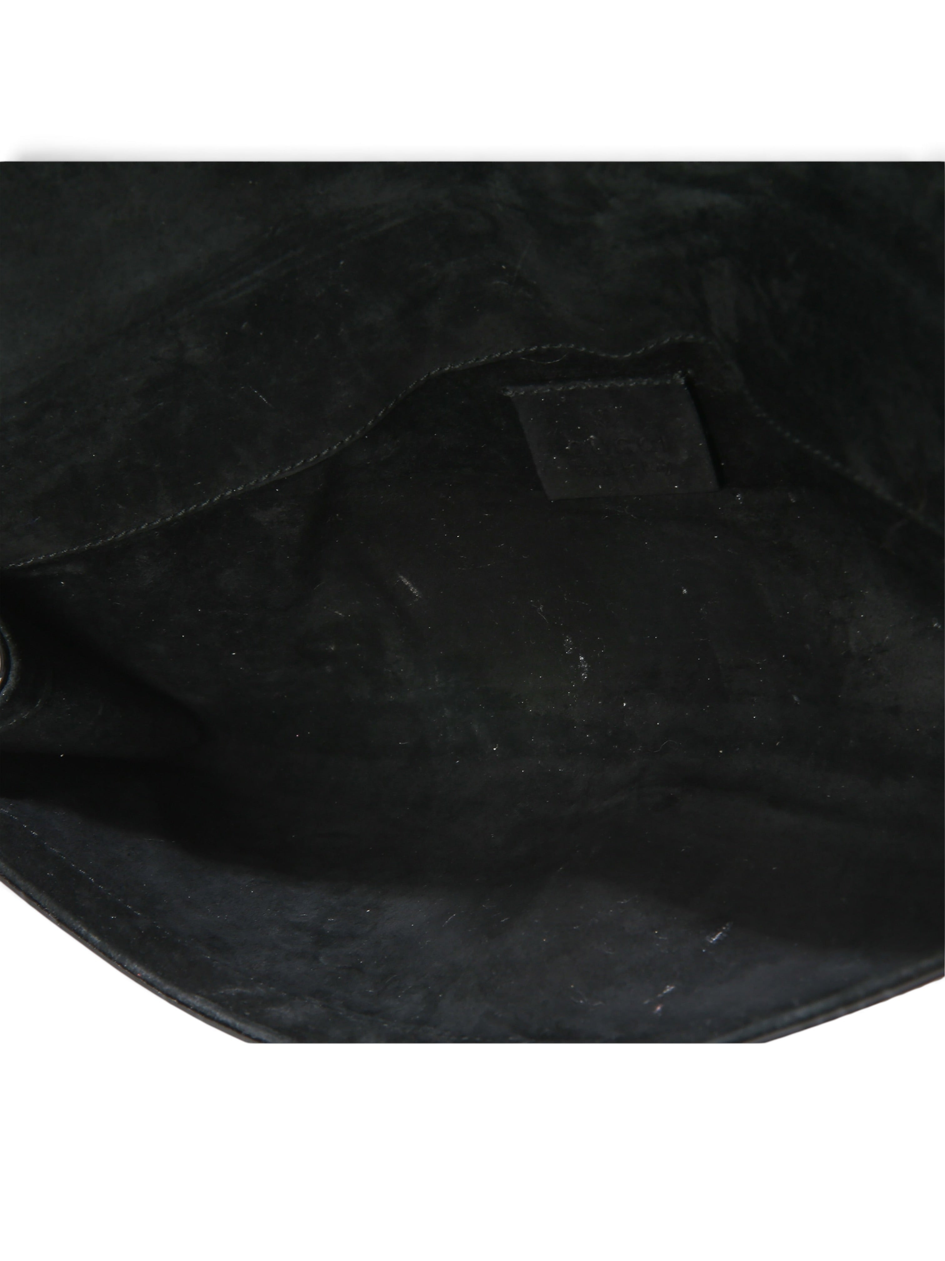 Gucci Black Microguccissima Patent Broadway Clutch