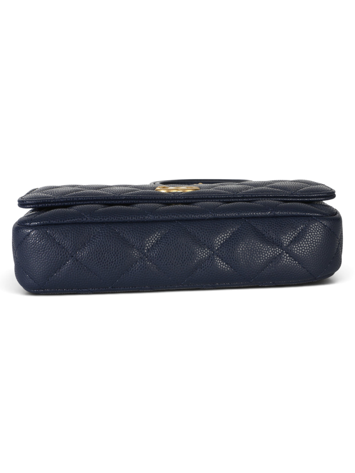 Chanel Navy Caviar Twist Your Buttons Phone Holder