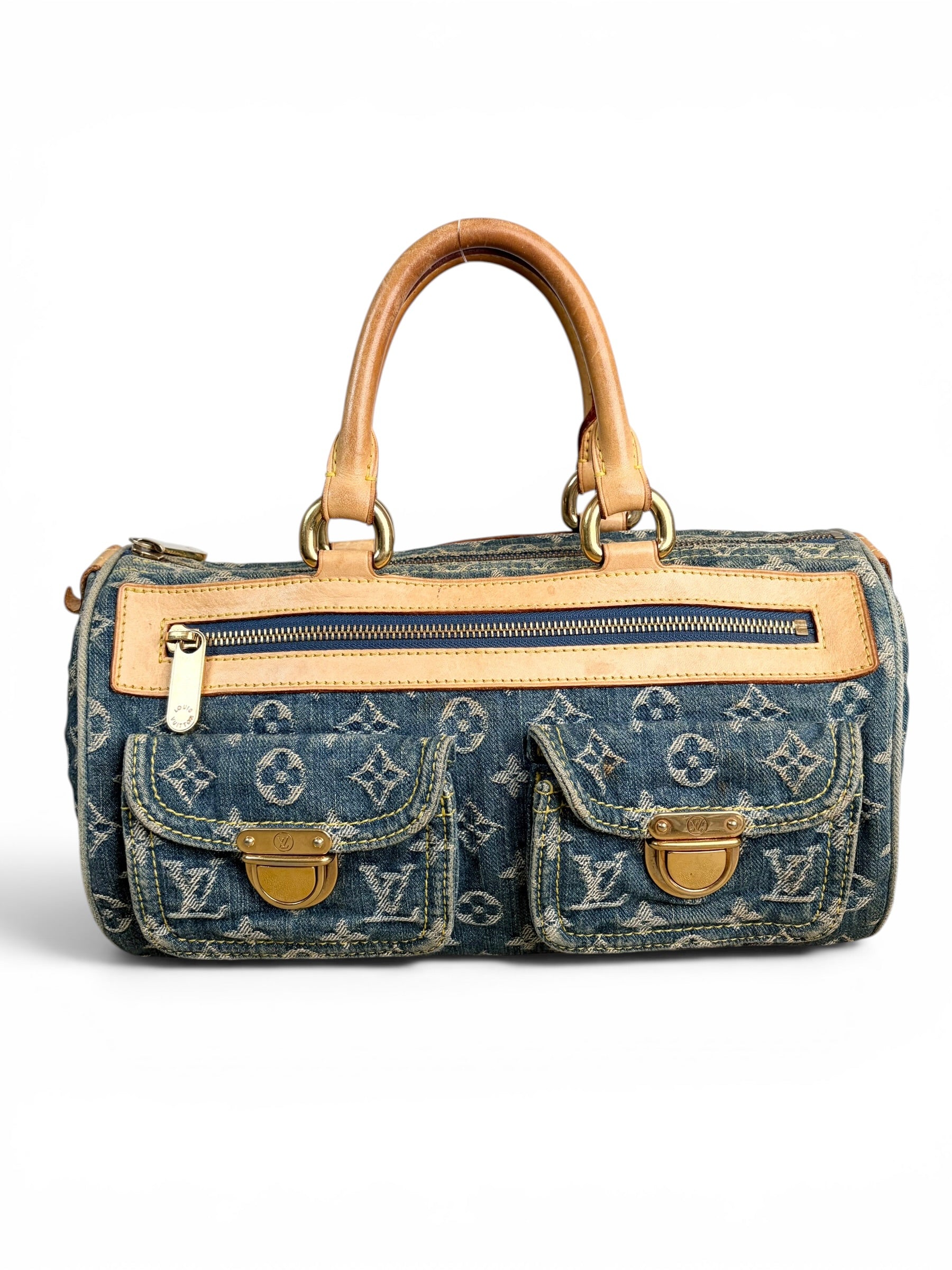 Louis Vuitton Blue Denim Monogram Neo Speedy