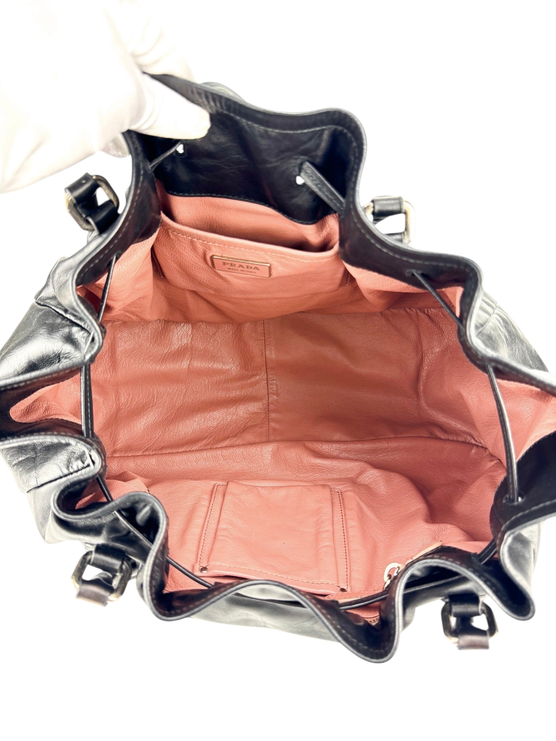 Prada Black Nappa Leather Tote Bag