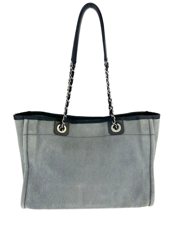 Chanel Deauville Gray with Sequins Small Tote